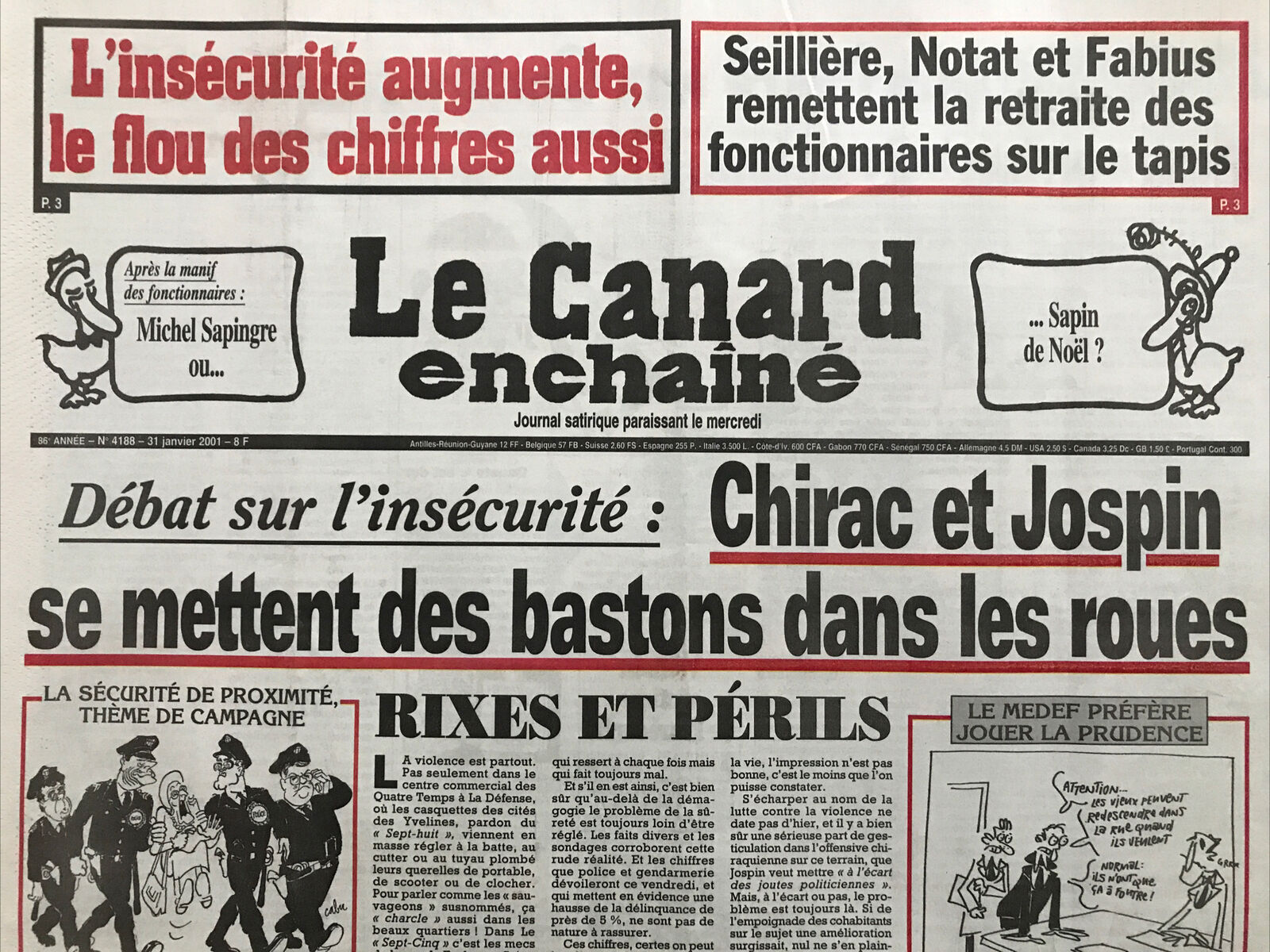 Couac ! | Acheter un Canard | Vente d'Anciens Journaux du Canard Enchaîné. Des Journaux Satiriques de Collection, Historiques & Authentiques de 1916 à 2004 ! | 4188