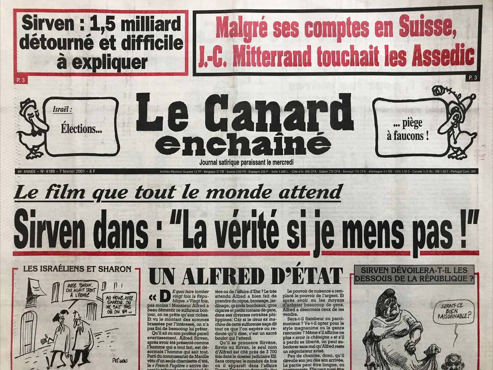 Couac ! | Acheter un Canard | Vente d'Anciens Journaux du Canard Enchaîné. Des Journaux Satiriques de Collection, Historiques & Authentiques de 1916 à 2004 ! | 4189