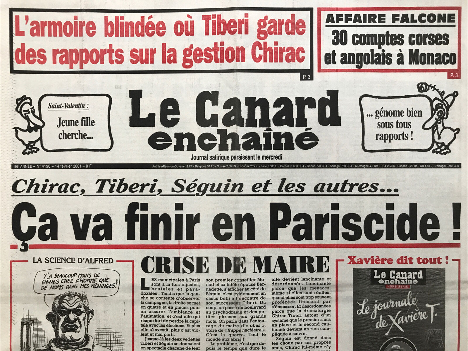 Couac ! | Acheter un Canard | Vente d'Anciens Journaux du Canard Enchaîné. Des Journaux Satiriques de Collection, Historiques & Authentiques de 1916 à 2004 ! | 4190