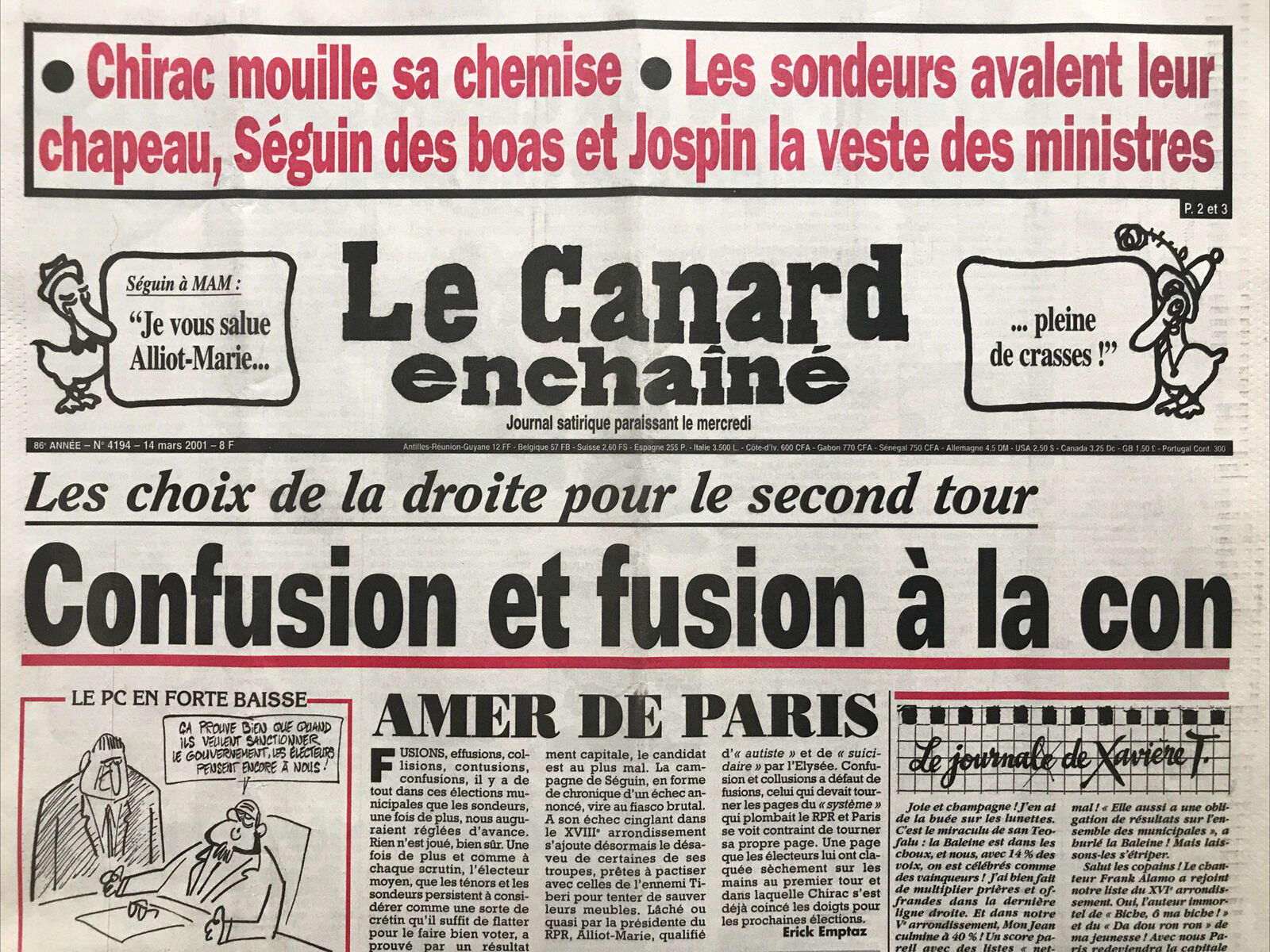 Couac ! | Acheter un Canard | Vente d'Anciens Journaux du Canard Enchaîné. Des Journaux Satiriques de Collection, Historiques & Authentiques de 1916 à 2004 ! | 4194