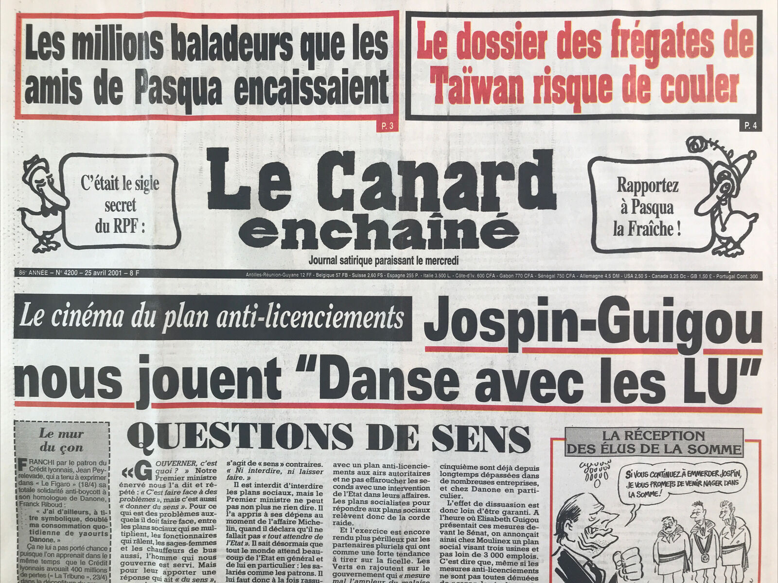 Couac ! | Acheter un Canard | Vente d'Anciens Journaux du Canard Enchaîné. Des Journaux Satiriques de Collection, Historiques & Authentiques de 1916 à 2004 ! | 4200