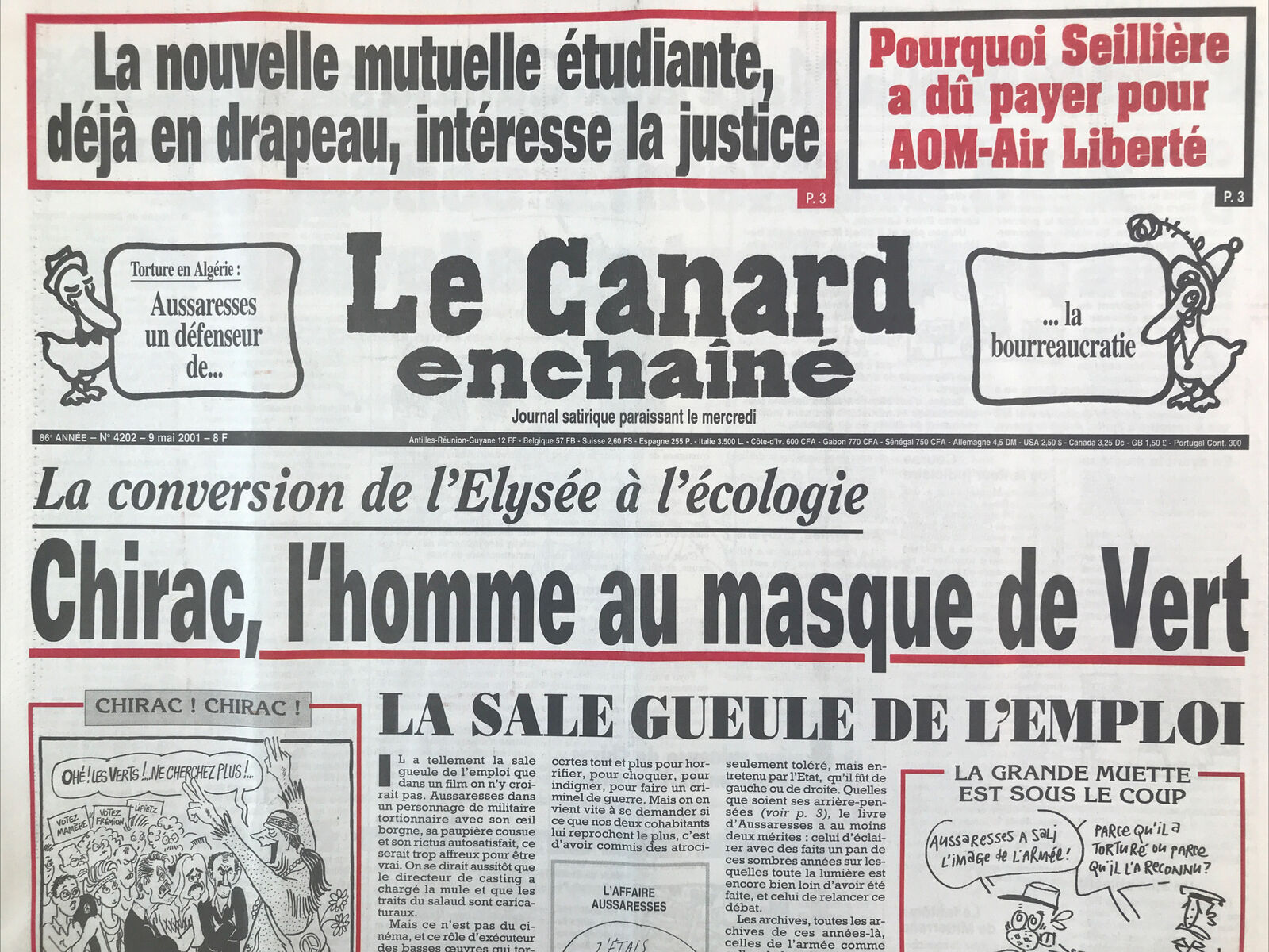 Couac ! | Acheter un Canard | Vente d'Anciens Journaux du Canard Enchaîné. Des Journaux Satiriques de Collection, Historiques & Authentiques de 1916 à 2004 ! | 4202