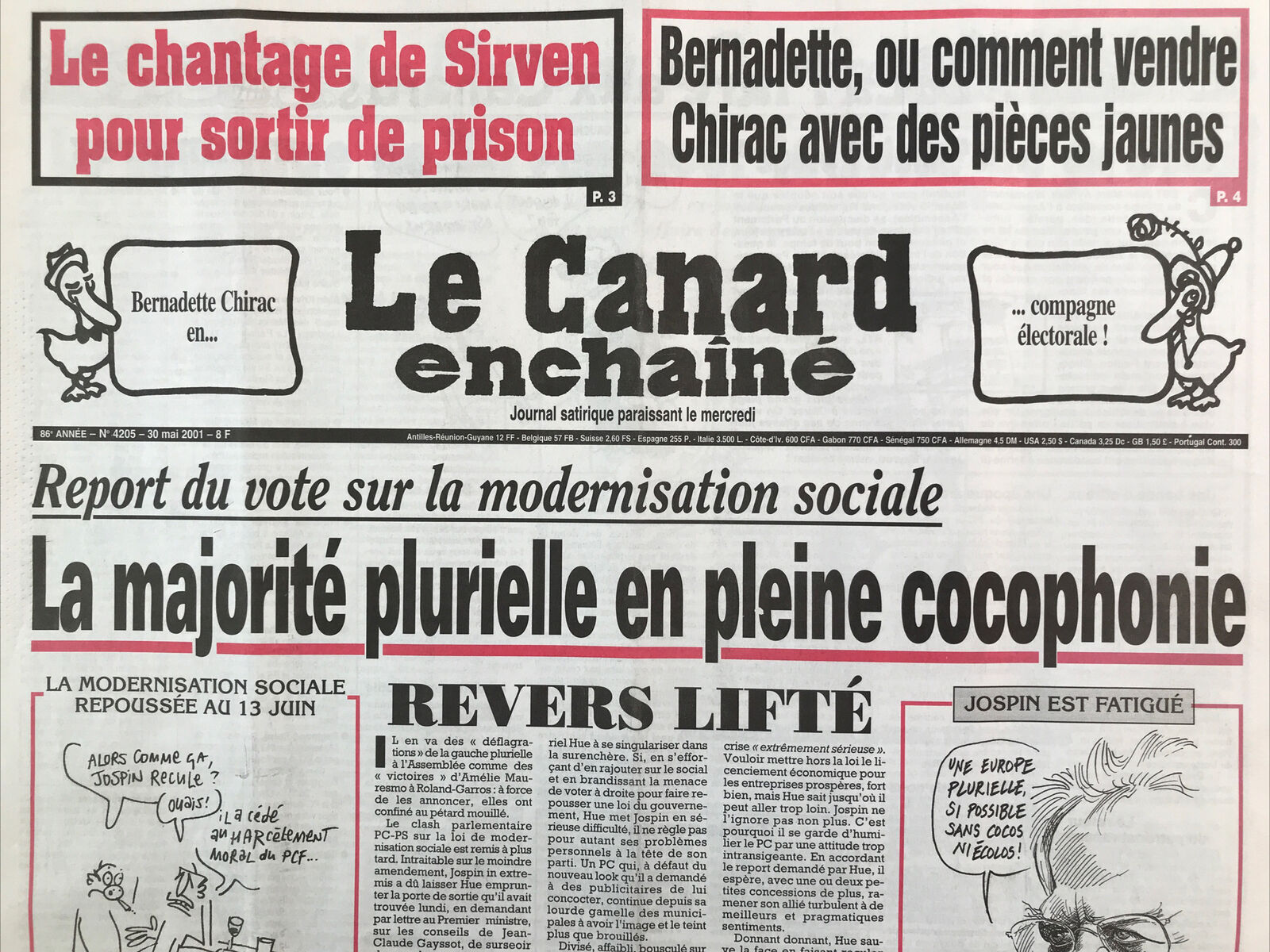 Couac ! | Acheter un Canard | Vente d'Anciens Journaux du Canard Enchaîné. Des Journaux Satiriques de Collection, Historiques & Authentiques de 1916 à 2004 ! | 4205