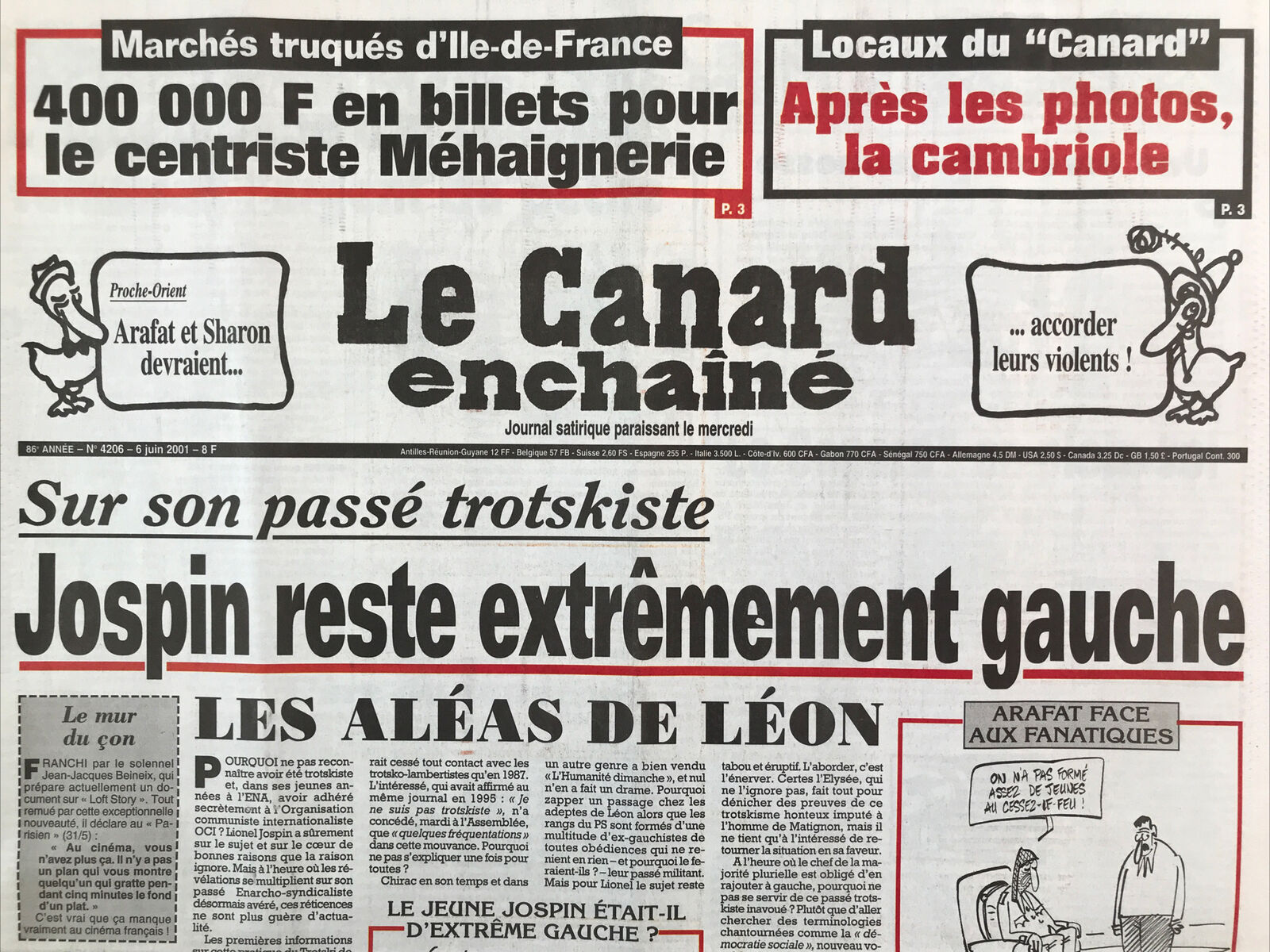 Couac ! | Acheter un Canard | Vente d'Anciens Journaux du Canard Enchaîné. Des Journaux Satiriques de Collection, Historiques & Authentiques de 1916 à 2004 ! | 4206