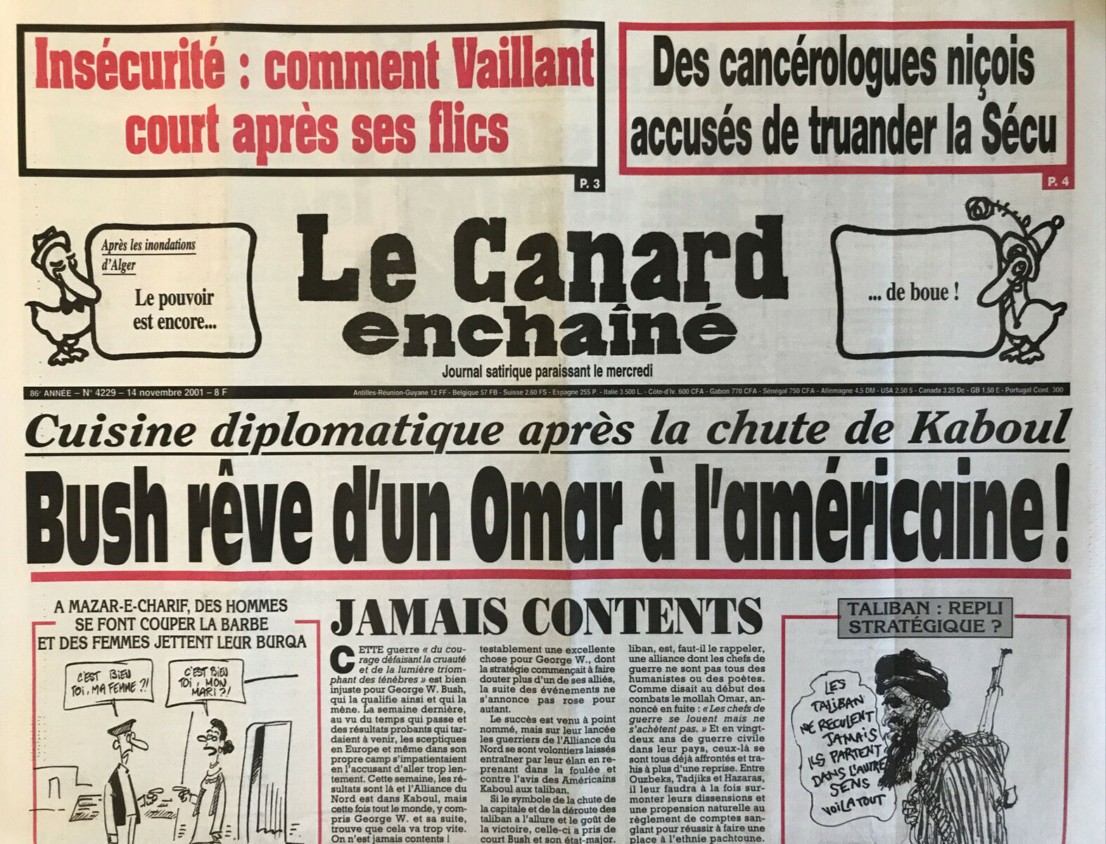 Couac ! | Acheter un Canard | Vente d'Anciens Journaux du Canard Enchaîné. Des Journaux Satiriques de Collection, Historiques & Authentiques de 1916 à 2004 ! | 4229