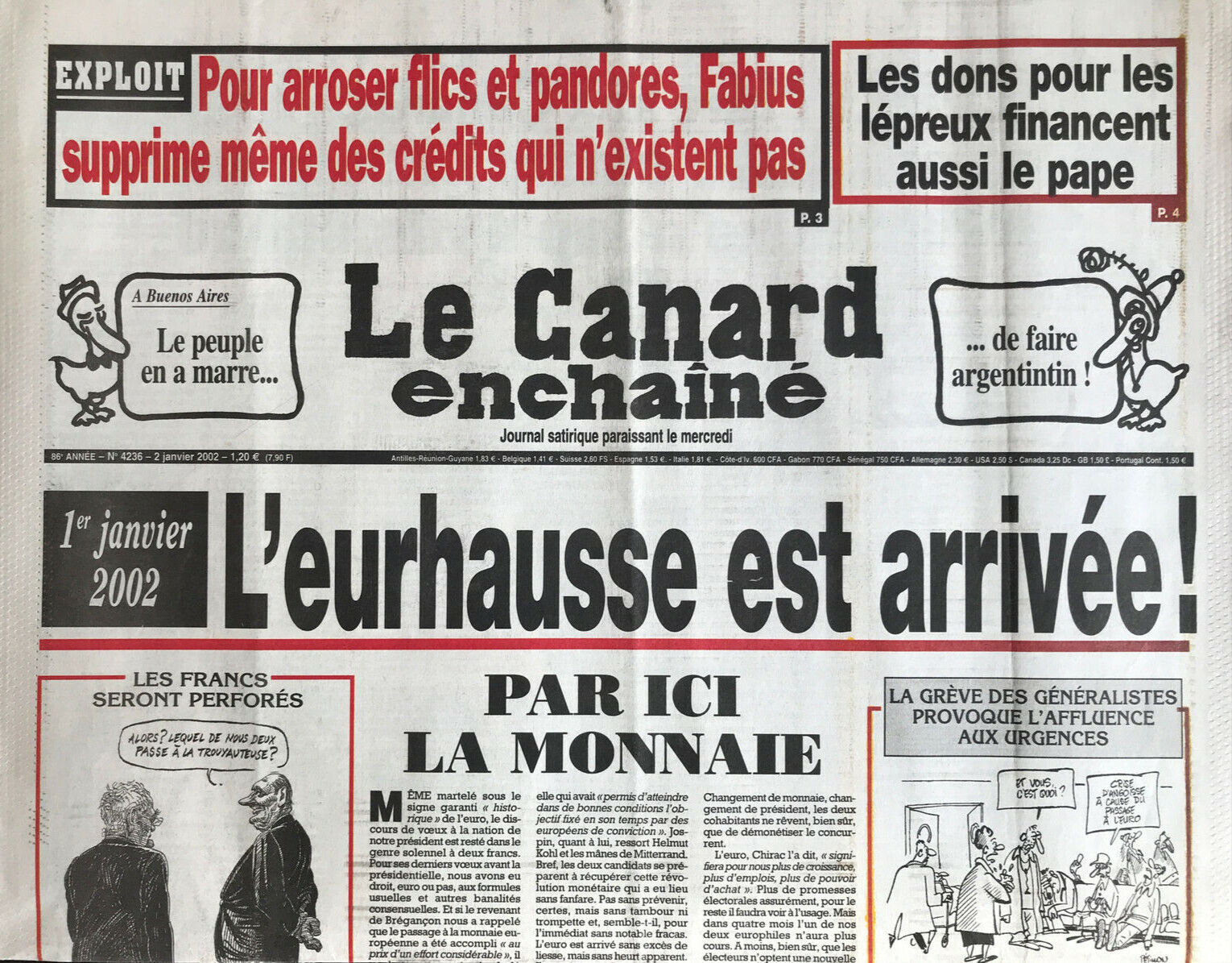 Couac ! | Acheter un Canard | Vente d'Anciens Journaux du Canard Enchaîné. Des Journaux Satiriques de Collection, Historiques & Authentiques de 1916 à 2004 ! | 4236