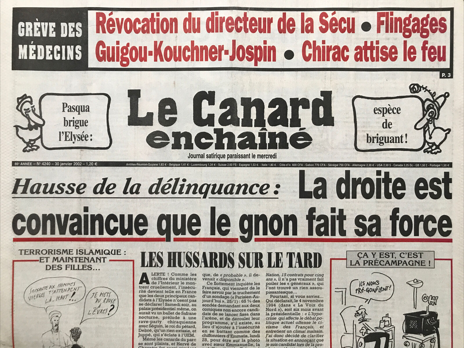 Couac ! | Acheter un Canard | Vente d'Anciens Journaux du Canard Enchaîné. Des Journaux Satiriques de Collection, Historiques & Authentiques de 1916 à 2004 ! | 4240