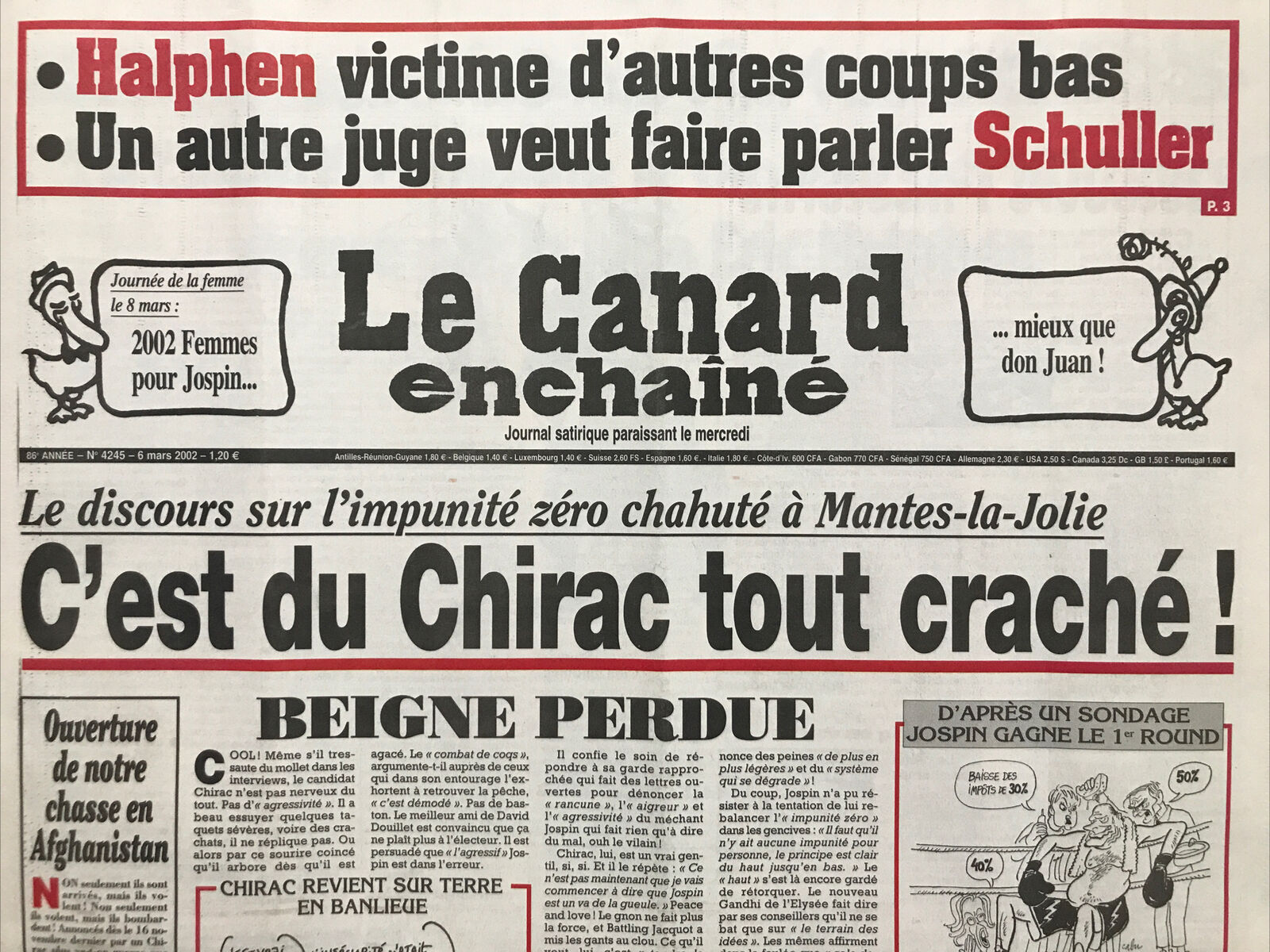 Couac ! | Acheter un Canard | Vente d'Anciens Journaux du Canard Enchaîné. Des Journaux Satiriques de Collection, Historiques & Authentiques de 1916 à 2004 ! | 4245