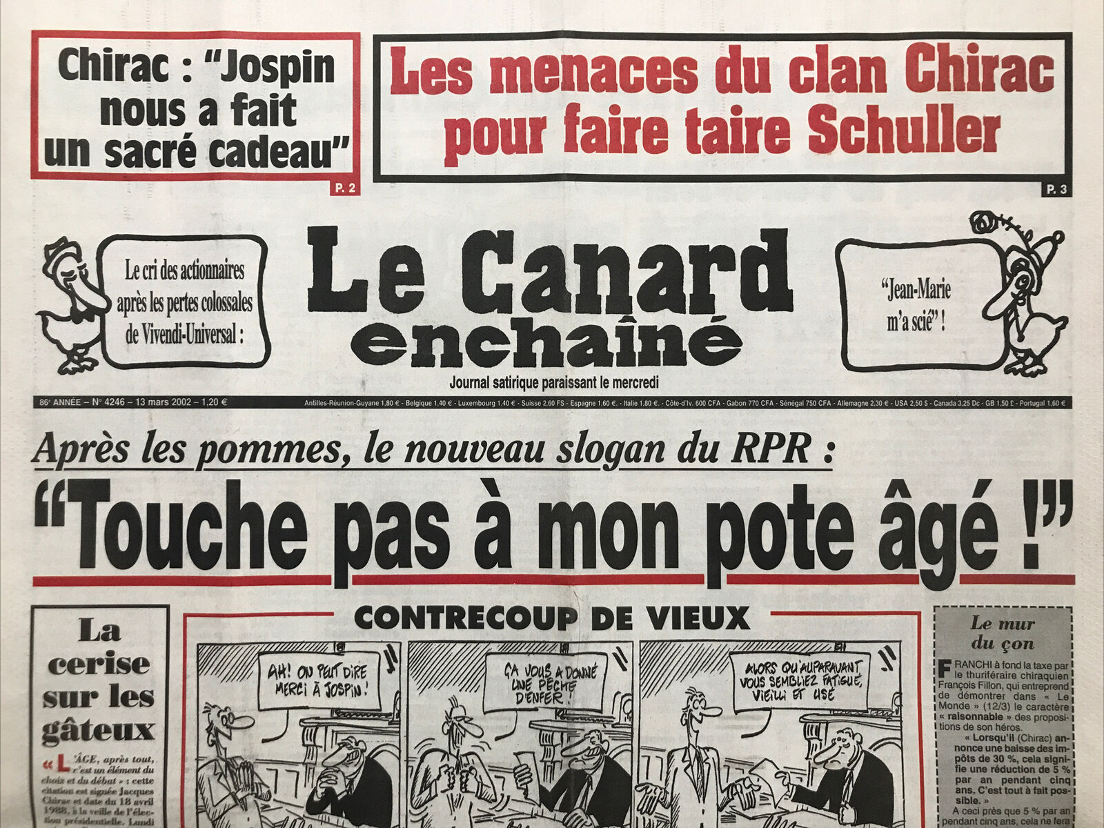 Couac ! | Acheter un Canard | Vente d'Anciens Journaux du Canard Enchaîné. Des Journaux Satiriques de Collection, Historiques & Authentiques de 1916 à 2004 ! | 4246