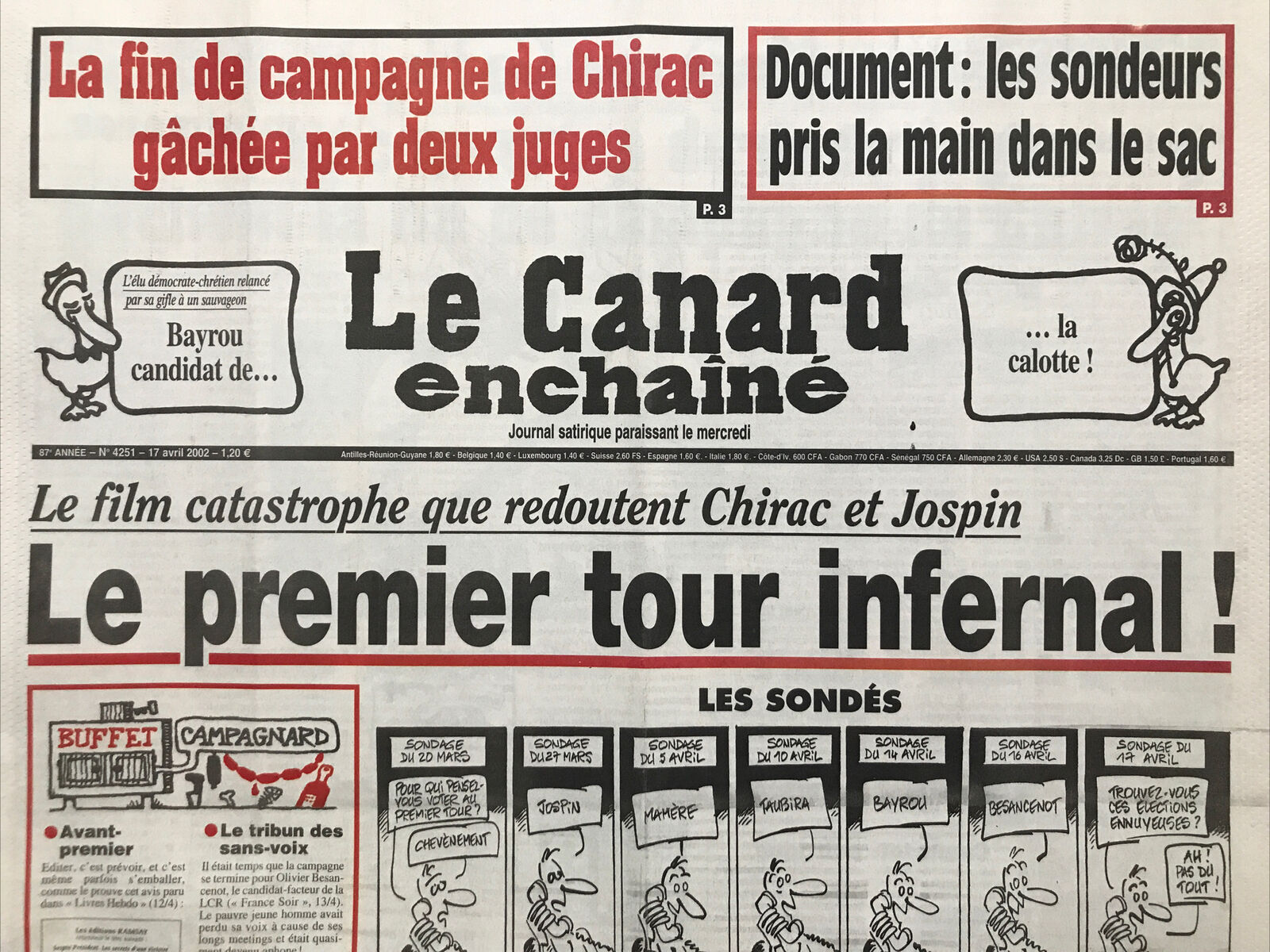 Couac ! | Acheter un Canard | Vente d'Anciens Journaux du Canard Enchaîné. Des Journaux Satiriques de Collection, Historiques & Authentiques de 1916 à 2004 ! | 4251