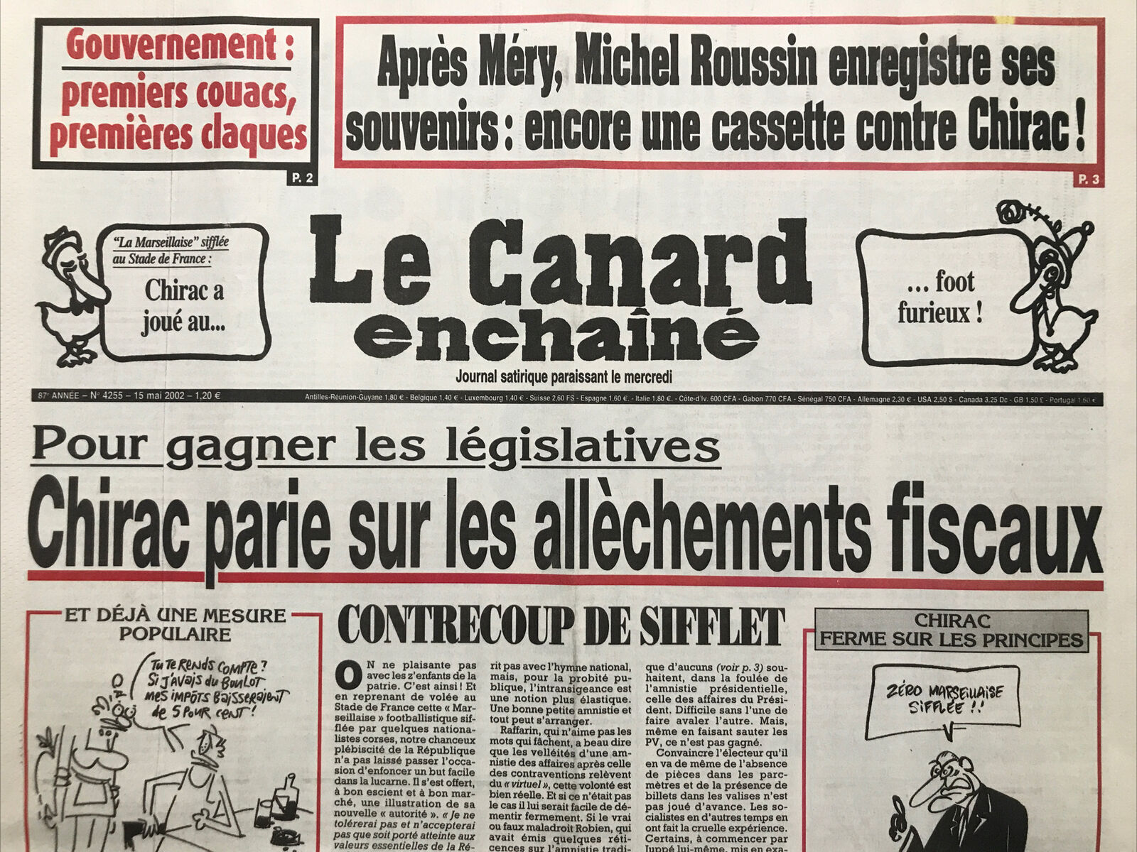 Couac ! | Acheter un Canard | Vente d'Anciens Journaux du Canard Enchaîné. Des Journaux Satiriques de Collection, Historiques & Authentiques de 1916 à 2004 ! | 4255