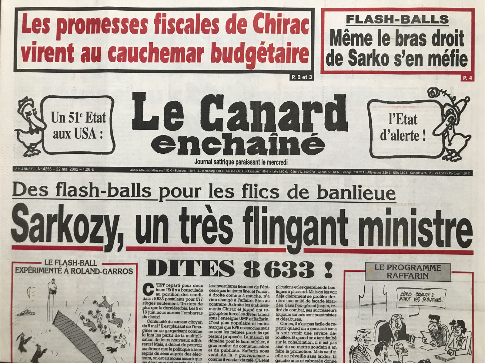 Couac ! | Acheter un Canard | Vente d'Anciens Journaux du Canard Enchaîné. Des Journaux Satiriques de Collection, Historiques & Authentiques de 1916 à 2004 ! | 4256