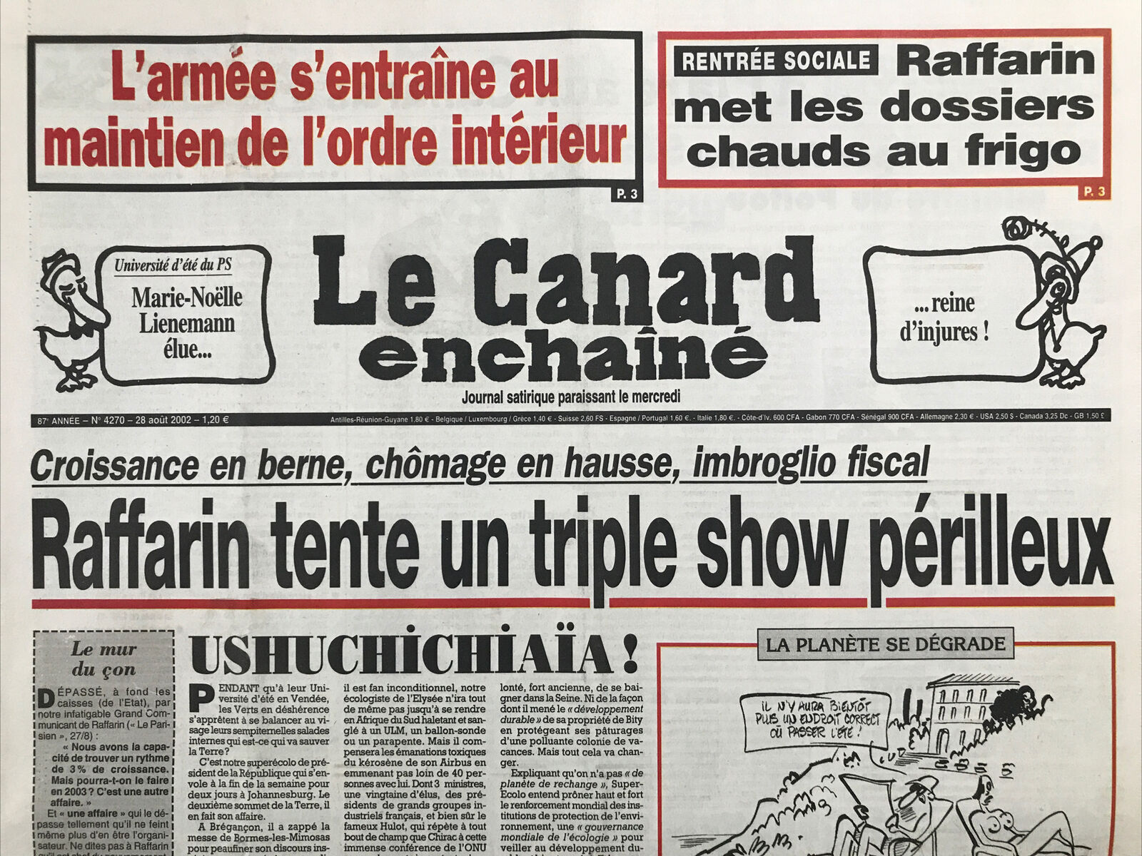 Couac ! | Acheter un Canard | Vente d'Anciens Journaux du Canard Enchaîné. Des Journaux Satiriques de Collection, Historiques & Authentiques de 1916 à 2004 ! | 4270