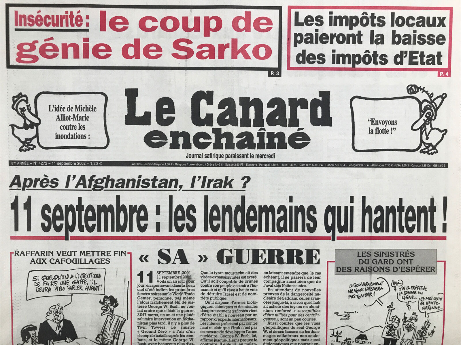 Couac ! | Acheter un Canard | Vente d'Anciens Journaux du Canard Enchaîné. Des Journaux Satiriques de Collection, Historiques & Authentiques de 1916 à 2004 ! | 4272