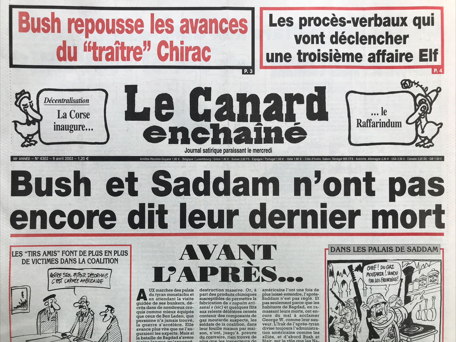 Couac ! | Acheter un Canard | Vente d'Anciens Journaux du Canard Enchaîné. Des Journaux Satiriques de Collection, Historiques & Authentiques de 1916 à 2004 ! | 4302