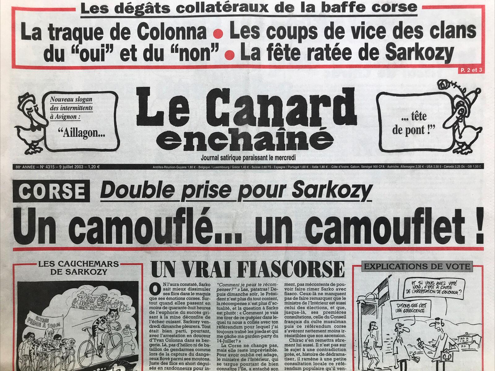 Couac ! | Acheter un Canard | Vente d'Anciens Journaux du Canard Enchaîné. Des Journaux Satiriques de Collection, Historiques & Authentiques de 1916 à 2004 ! | 4315