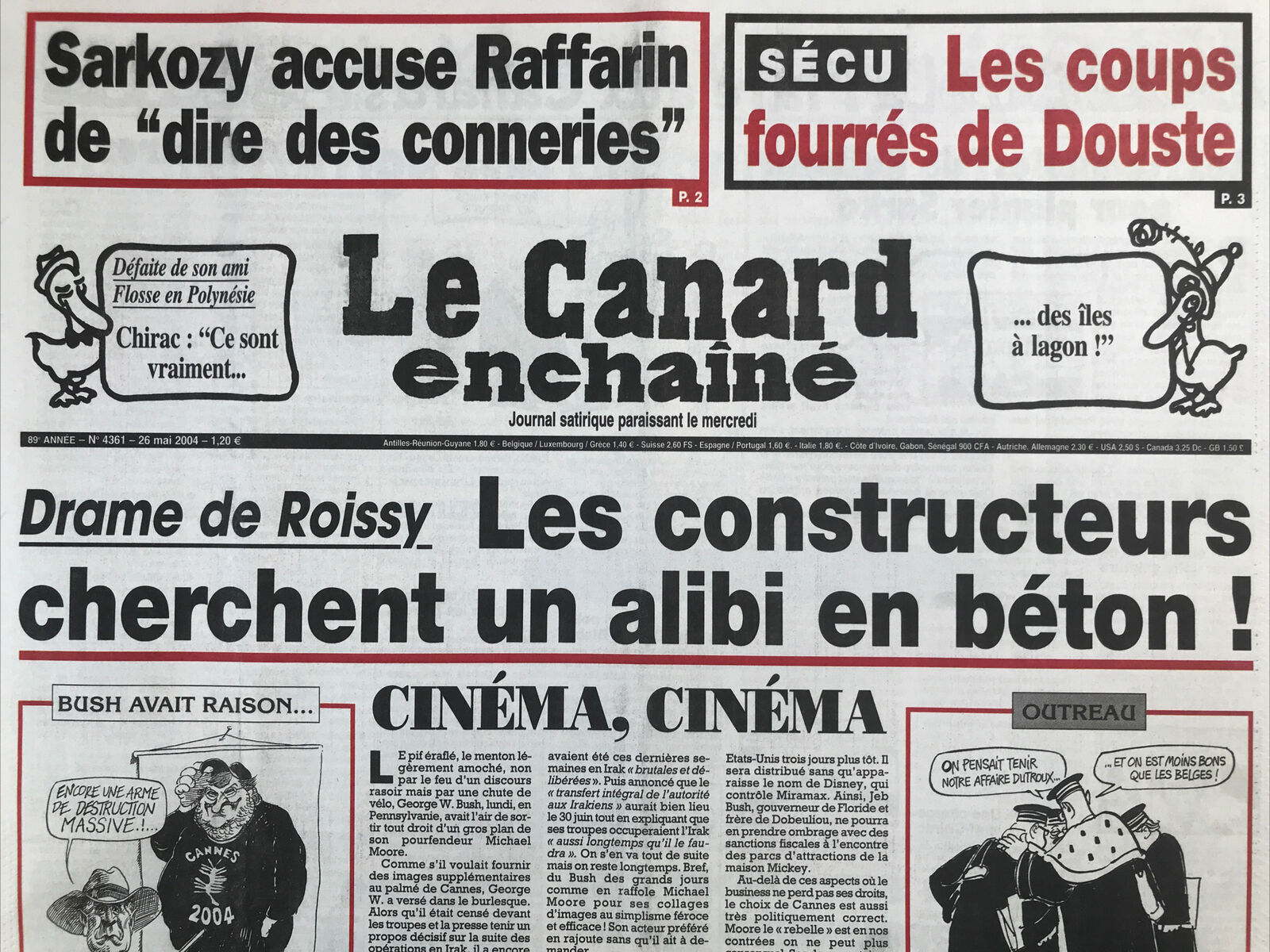 Couac ! | Acheter un Canard | Vente d'Anciens Journaux du Canard Enchaîné. Des Journaux Satiriques de Collection, Historiques & Authentiques de 1916 à 2004 ! | 4361