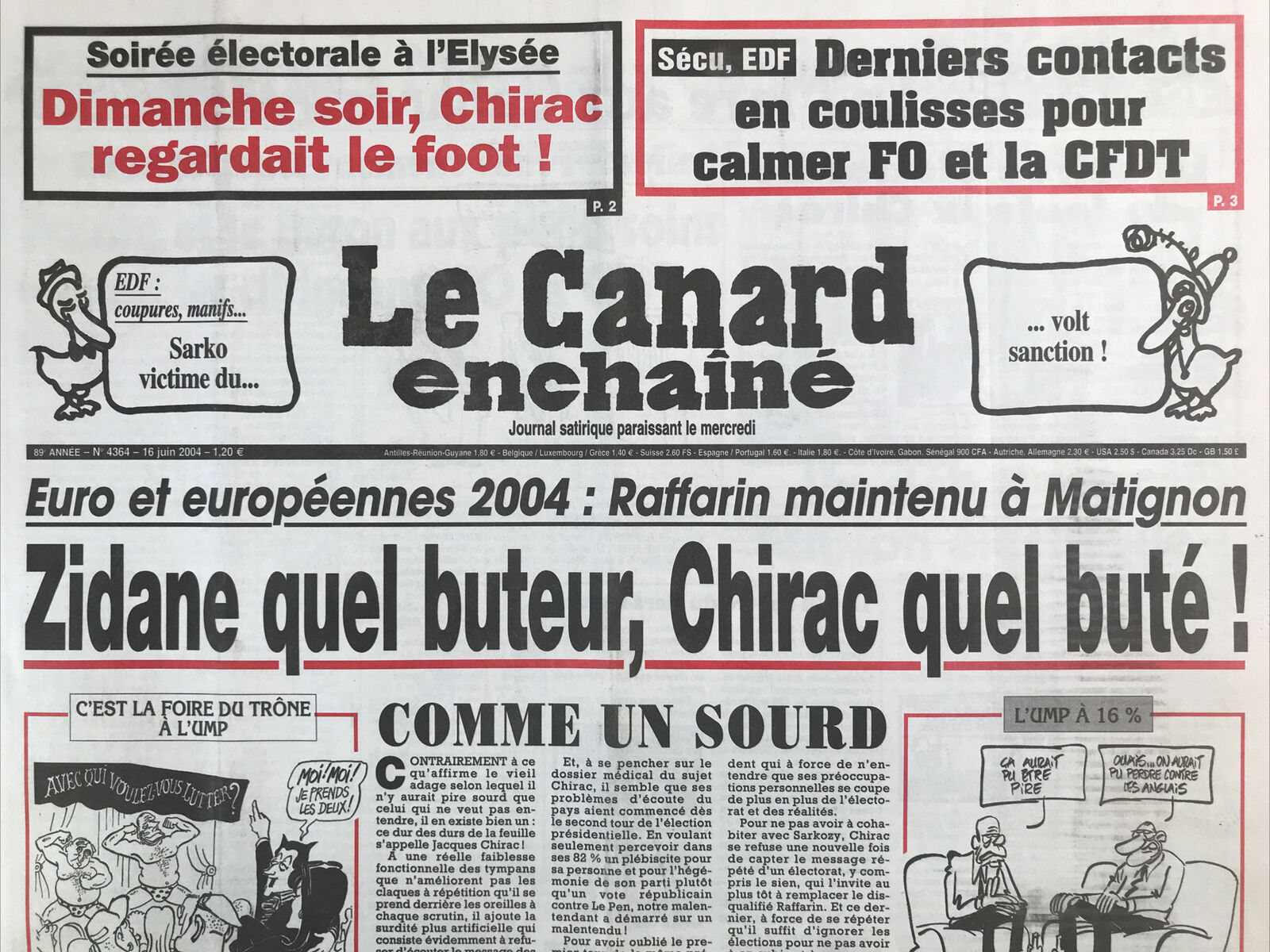 Couac ! | Acheter un Canard | Vente d'Anciens Journaux du Canard Enchaîné. Des Journaux Satiriques de Collection, Historiques & Authentiques de 1916 à 2004 ! | 4364