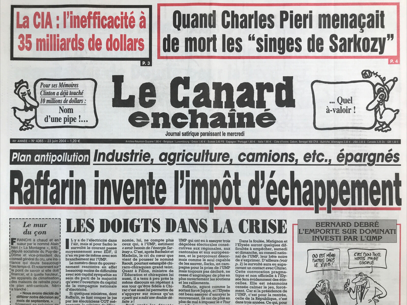 Couac ! | Acheter un Canard | Vente d'Anciens Journaux du Canard Enchaîné. Des Journaux Satiriques de Collection, Historiques & Authentiques de 1916 à 2004 ! | 4365