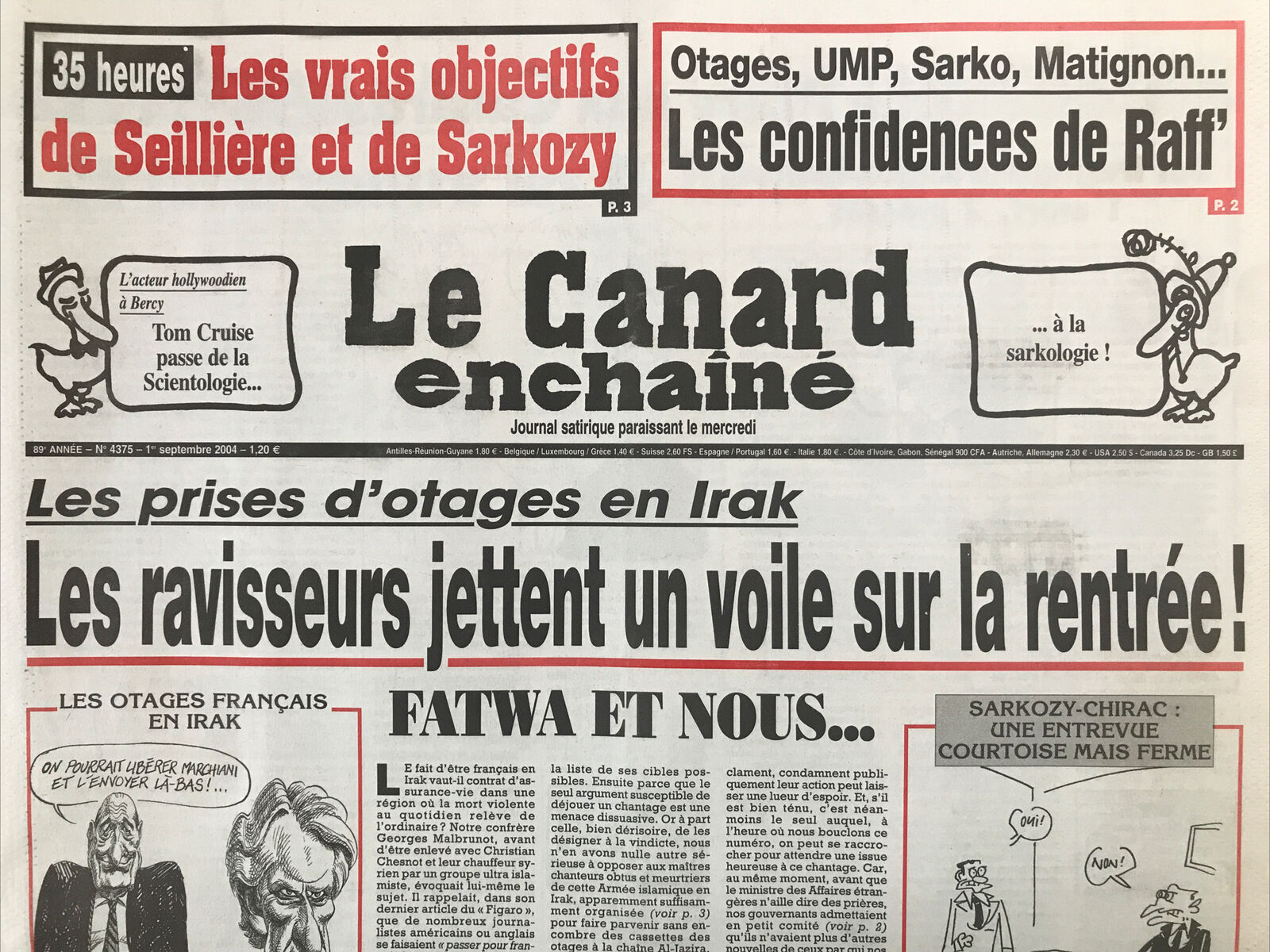 Couac ! | Acheter un Canard | Vente d'Anciens Journaux du Canard Enchaîné. Des Journaux Satiriques de Collection, Historiques & Authentiques de 1916 à 2004 ! | 4375