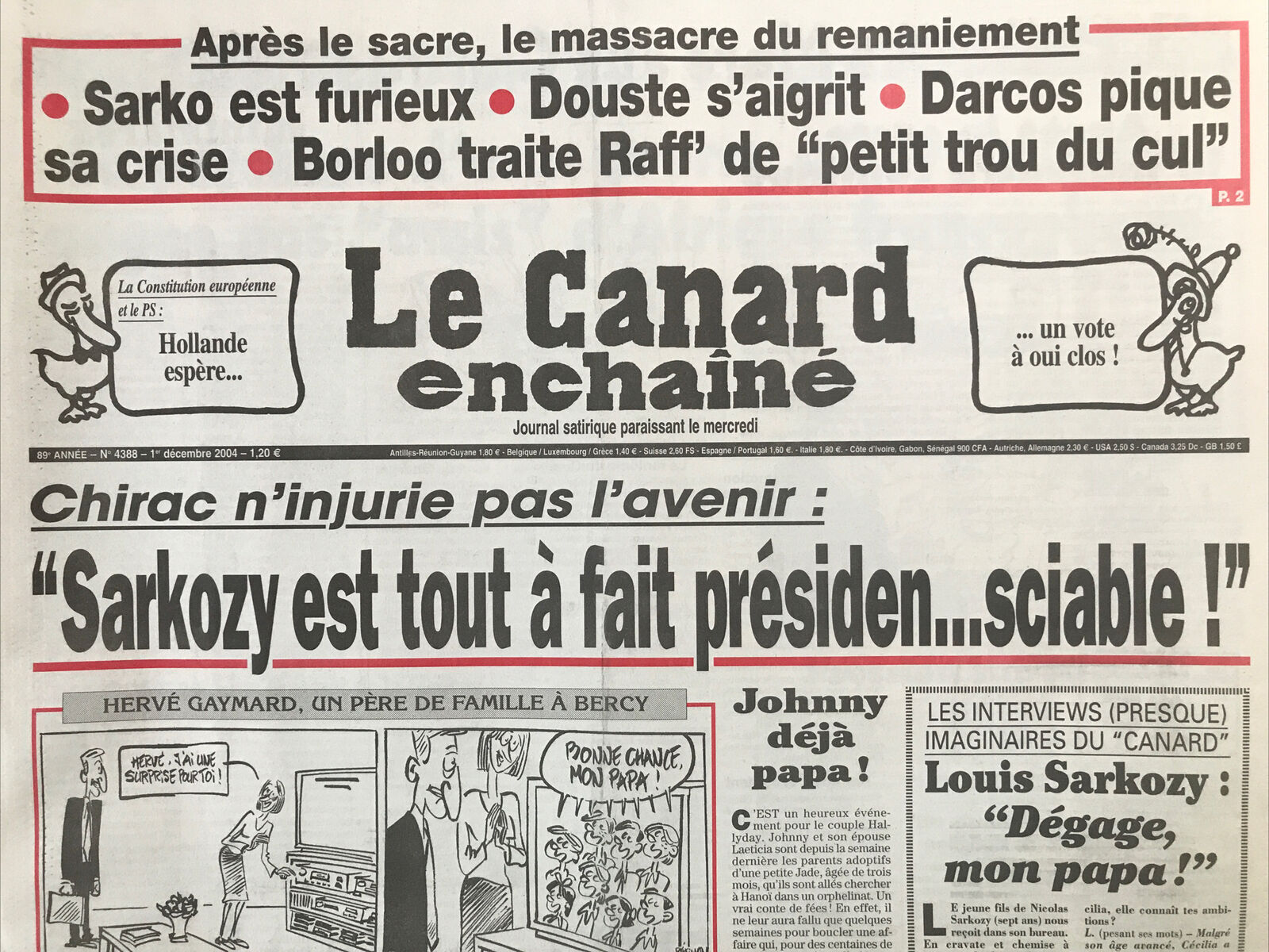 Couac ! | Acheter un Canard | Vente d'Anciens Journaux du Canard Enchaîné. Des Journaux Satiriques de Collection, Historiques & Authentiques de 1916 à 2004 ! | 4388