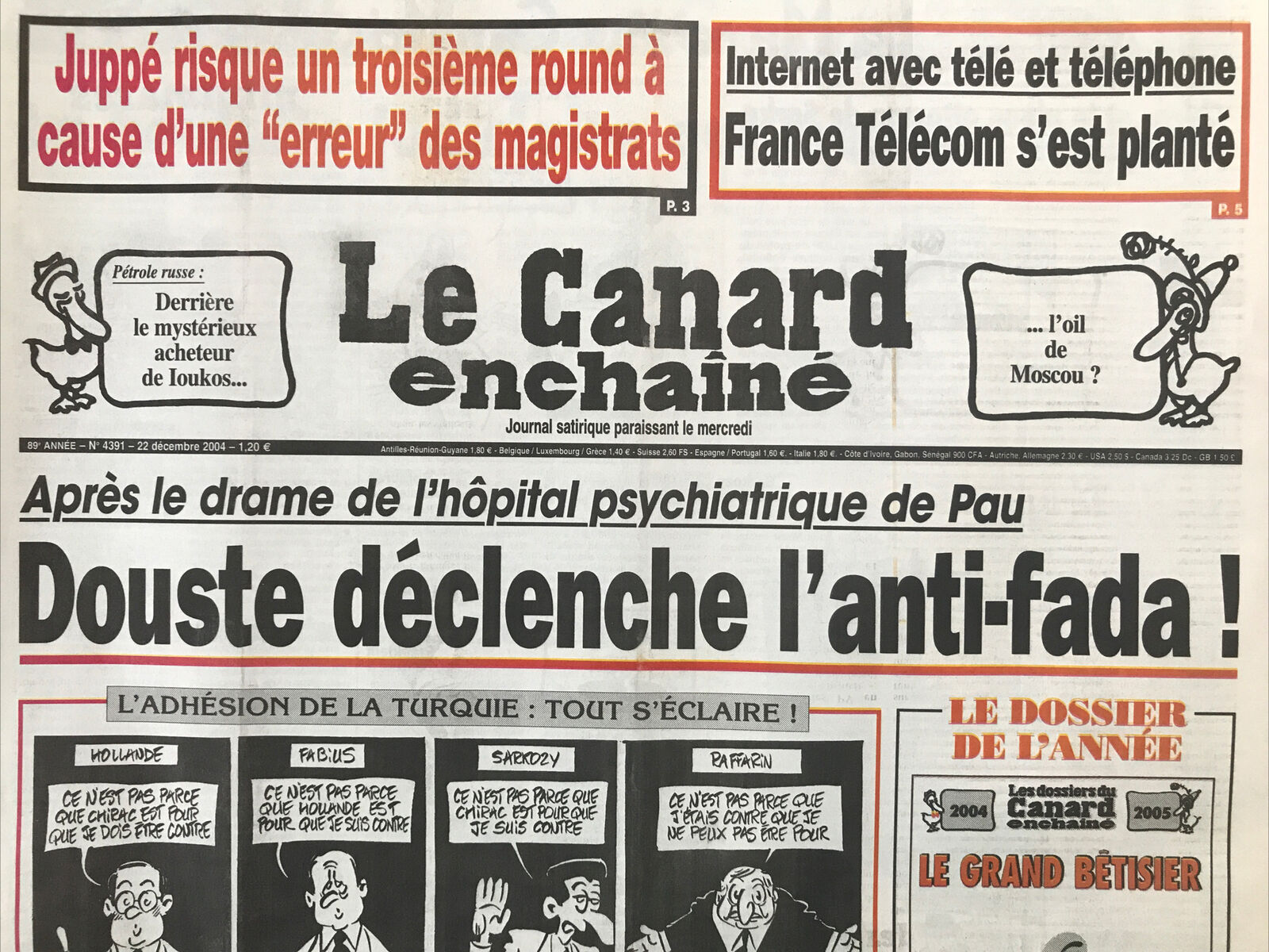 Couac ! | Acheter un Canard | Vente d'Anciens Journaux du Canard Enchaîné. Des Journaux Satiriques de Collection, Historiques & Authentiques de 1916 à 2004 ! | 4391