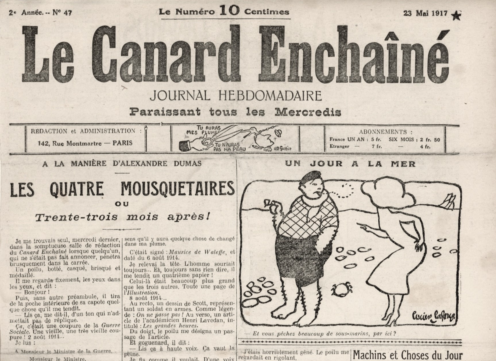 Couac ! | Acheter un Canard | Vente d'Anciens Journaux du Canard Enchaîné. Des Journaux Satiriques de Collection, Historiques & Authentiques de 1916 à 2004 ! | 47 4