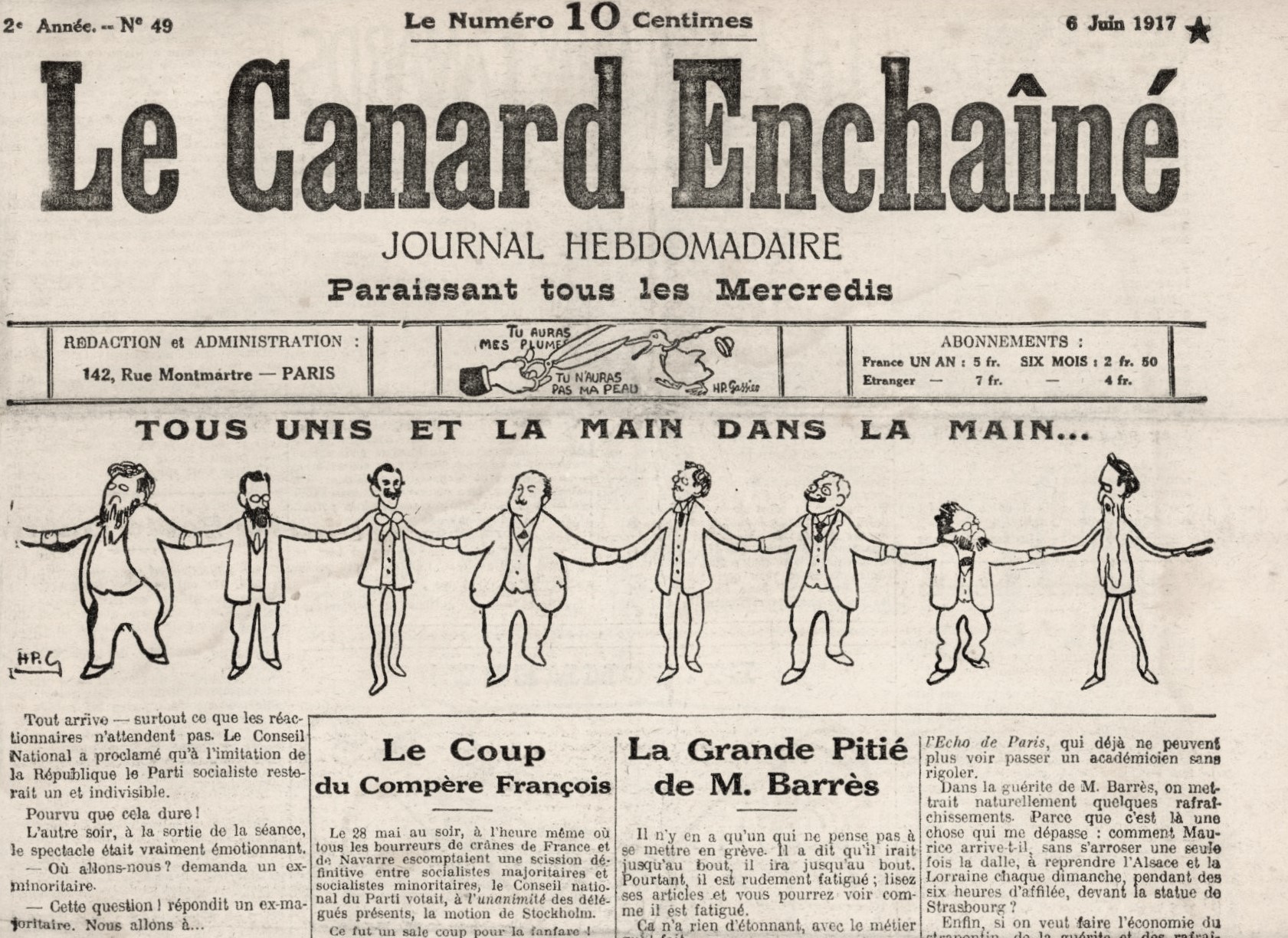 Couac ! | Acheter un Canard | Vente d'Anciens Journaux du Canard Enchaîné. Des Journaux Satiriques de Collection, Historiques & Authentiques de 1916 à 2004 ! | 49 5