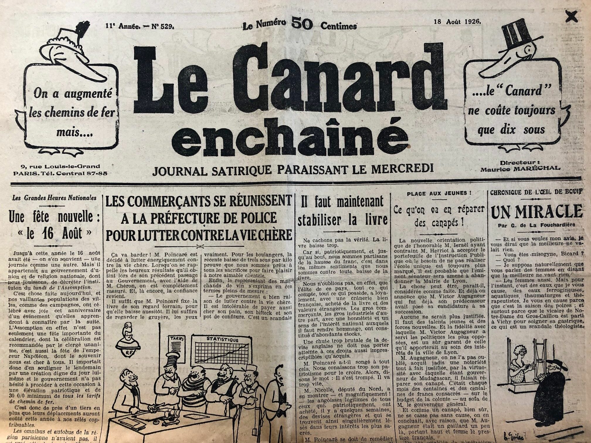 Couac ! | Acheter un Canard | Vente d'Anciens Journaux du Canard Enchaîné. Des Journaux Satiriques de Collection, Historiques & Authentiques de 1916 à 2004 ! | 529 rotated