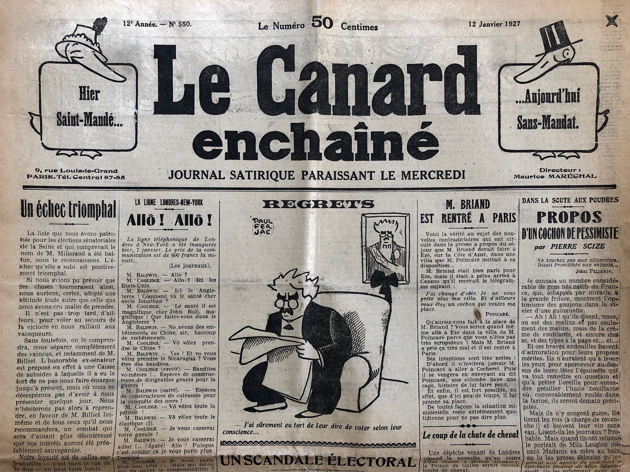 Couac ! | Acheter un Canard | Vente d'Anciens Journaux du Canard Enchaîné. Des Journaux Satiriques de Collection, Historiques & Authentiques de 1916 à 2004 ! | 550