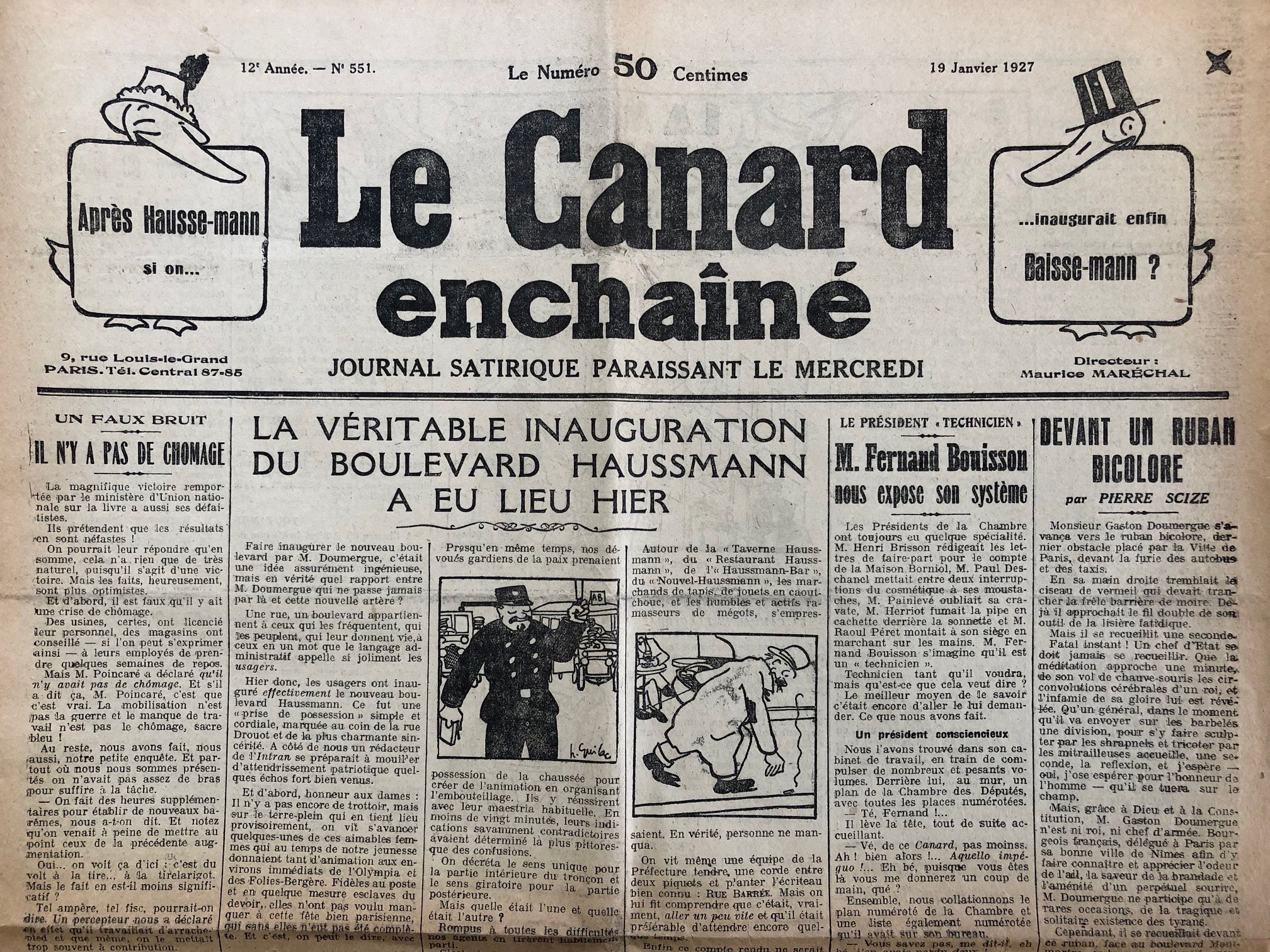 Couac ! | Acheter un Canard | Vente d'Anciens Journaux du Canard Enchaîné. Des Journaux Satiriques de Collection, Historiques & Authentiques de 1916 à 2004 ! | 551