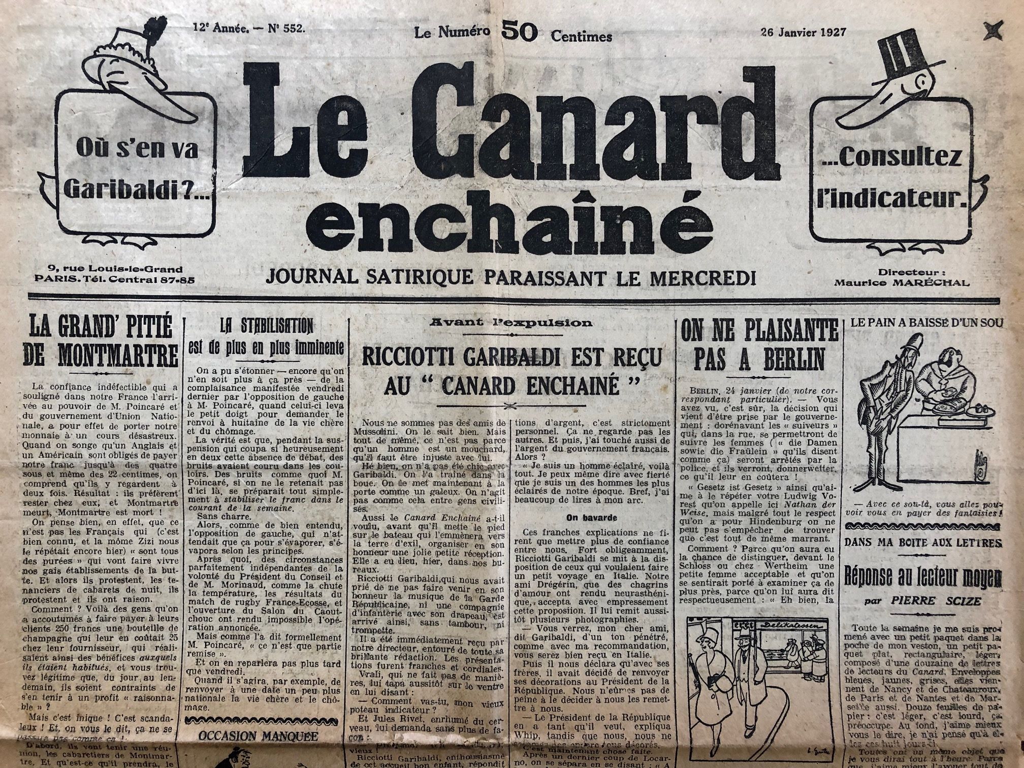 Couac ! | Acheter un Canard | Vente d'Anciens Journaux du Canard Enchaîné. Des Journaux Satiriques de Collection, Historiques & Authentiques de 1916 à 2004 ! | 552