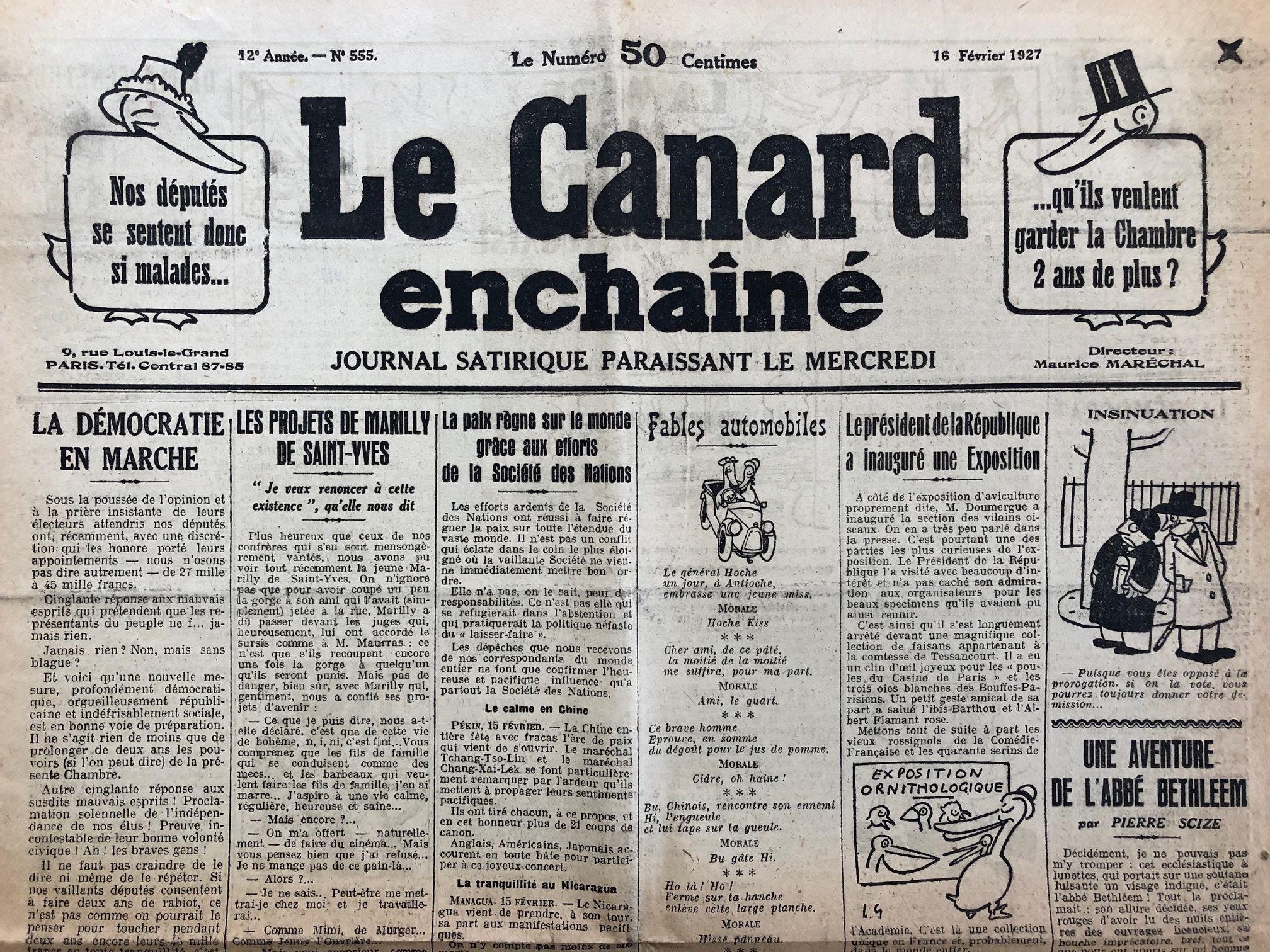 Couac ! | Acheter un Canard | Vente d'Anciens Journaux du Canard Enchaîné. Des Journaux Satiriques de Collection, Historiques & Authentiques de 1916 à 2004 ! | 555