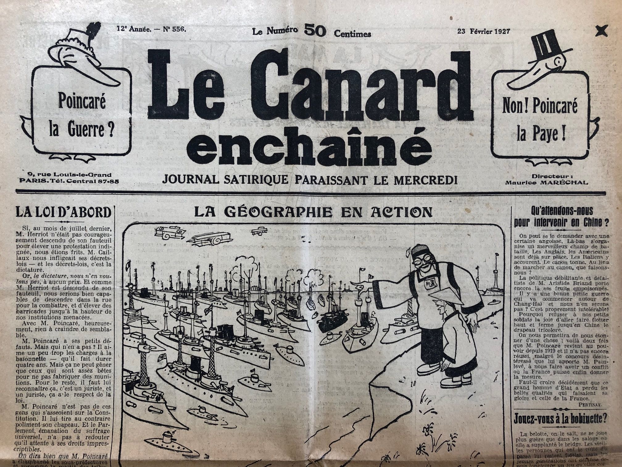 Couac ! | Acheter un Canard | Vente d'Anciens Journaux du Canard Enchaîné. Des Journaux Satiriques de Collection, Historiques & Authentiques de 1916 à 2004 ! | 556