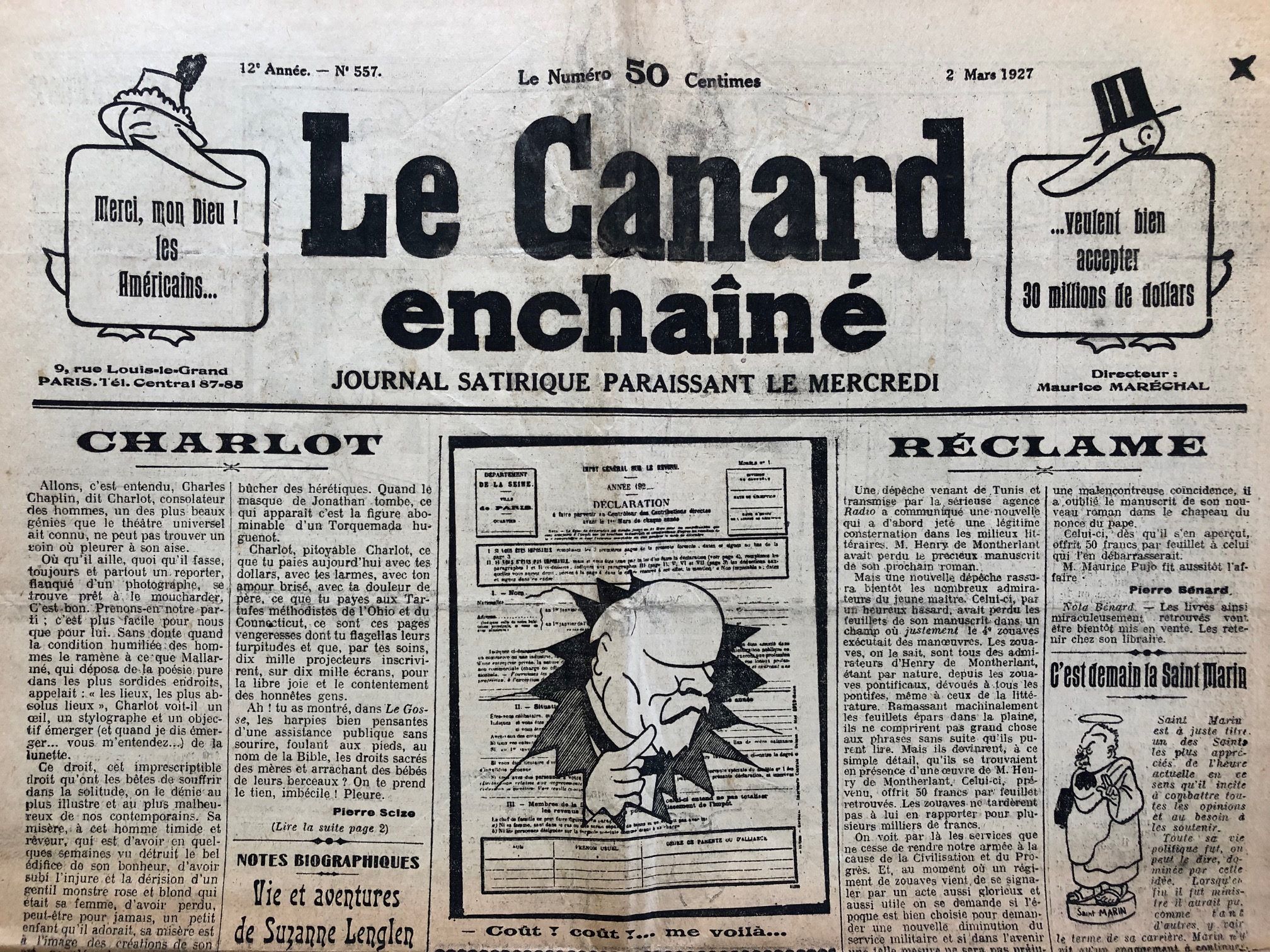 Couac ! | Acheter un Canard | Vente d'Anciens Journaux du Canard Enchaîné. Des Journaux Satiriques de Collection, Historiques & Authentiques de 1916 à 2004 ! | 557