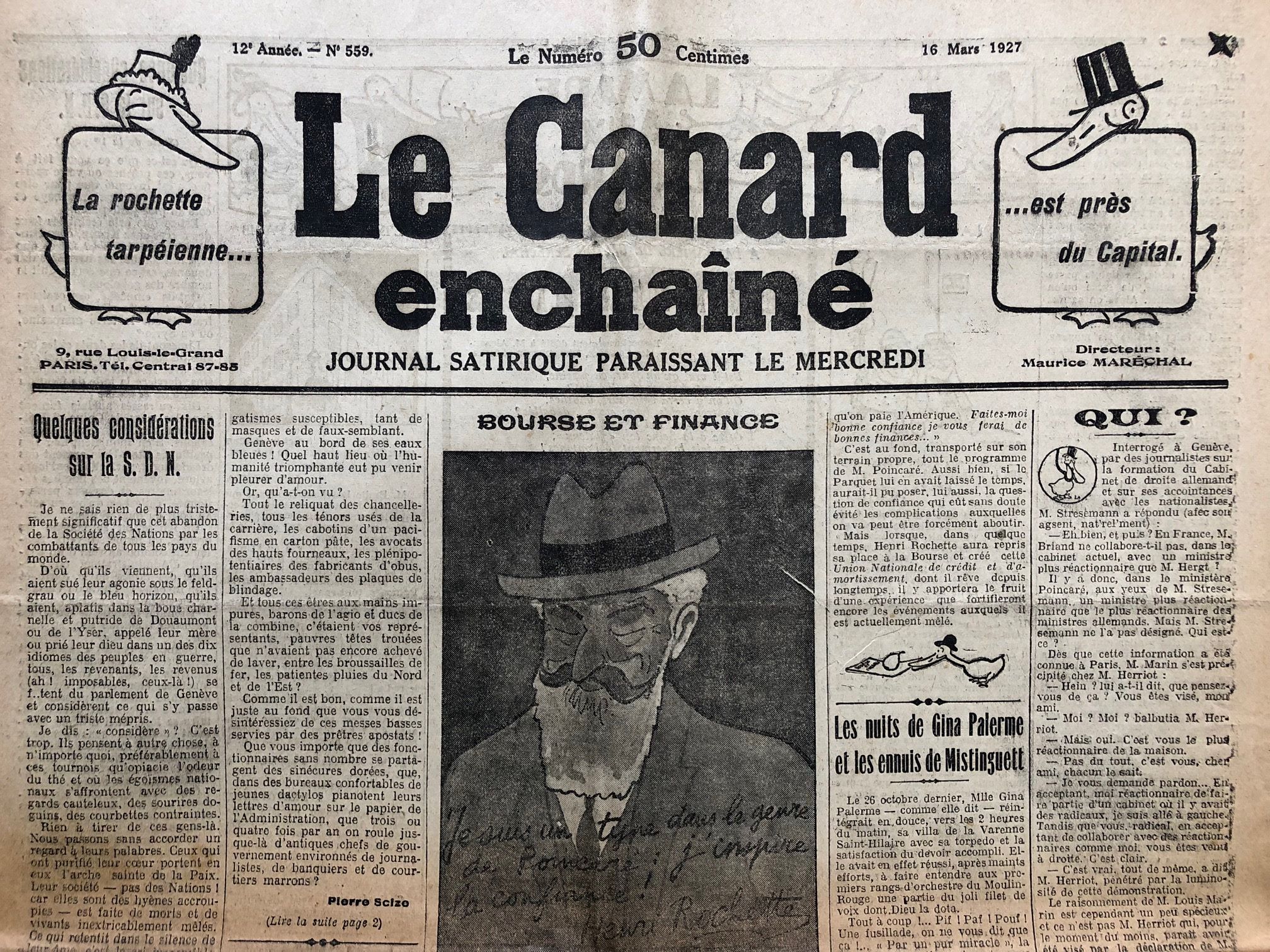 Couac ! | Acheter un Canard | Vente d'Anciens Journaux du Canard Enchaîné. Des Journaux Satiriques de Collection, Historiques & Authentiques de 1916 à 2004 ! | 559