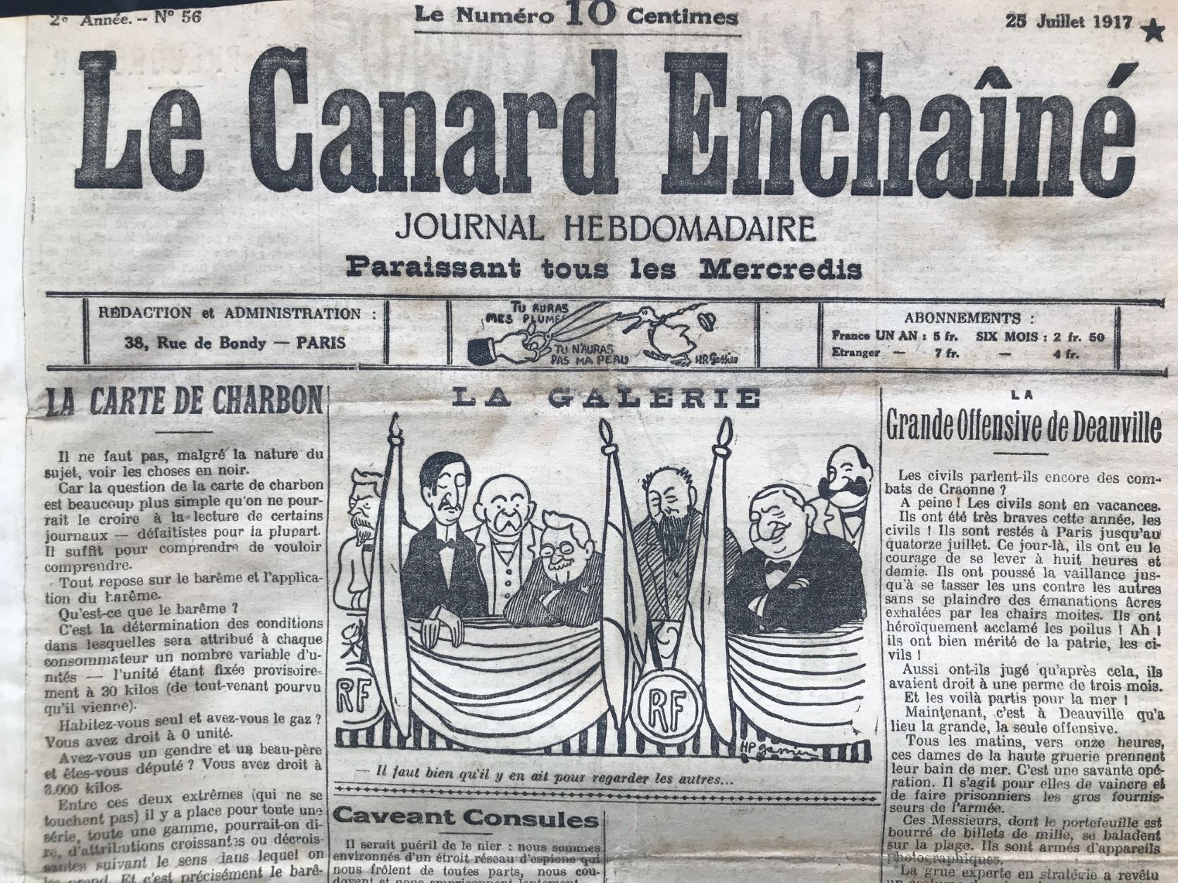 Couac ! | Acheter un Canard | Vente d'Anciens Journaux du Canard Enchaîné. Des Journaux Satiriques de Collection, Historiques & Authentiques de 1916 à 2004 ! | 56 2