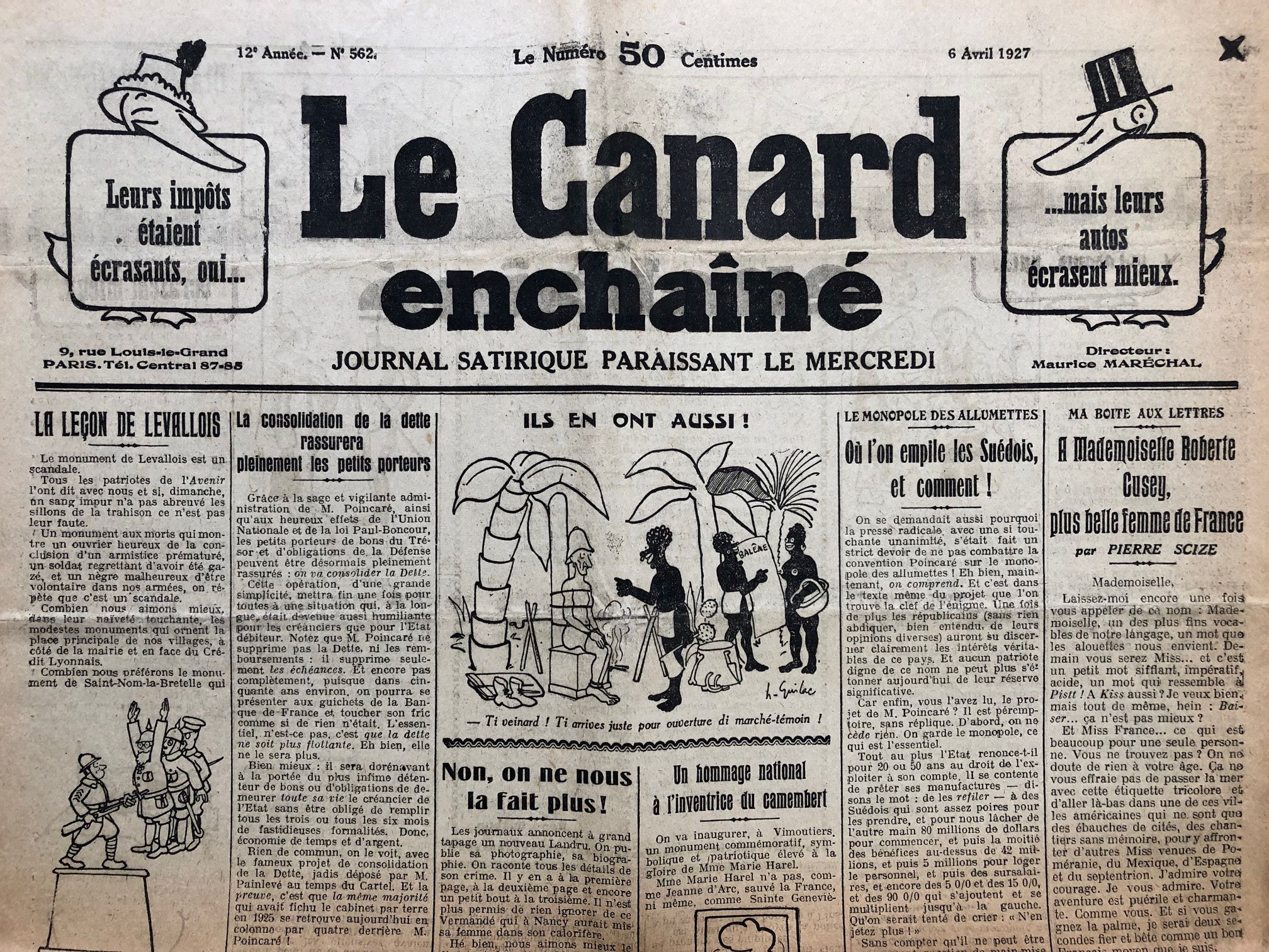 Couac ! | Acheter un Canard | Vente d'Anciens Journaux du Canard Enchaîné. Des Journaux Satiriques de Collection, Historiques & Authentiques de 1916 à 2004 ! | 562