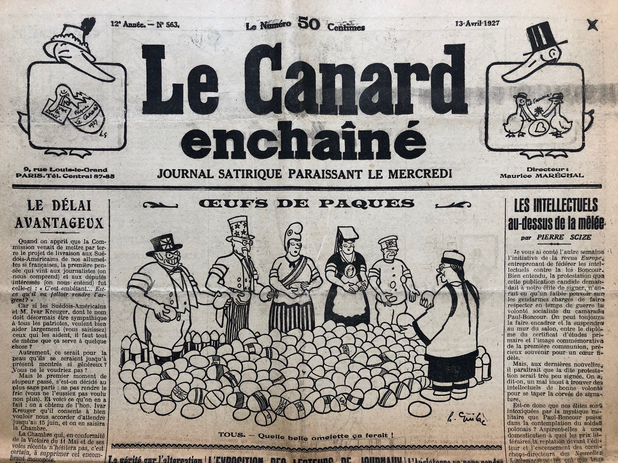 Couac ! | Acheter un Canard | Vente d'Anciens Journaux du Canard Enchaîné. Des Journaux Satiriques de Collection, Historiques & Authentiques de 1916 à 2004 ! | 563