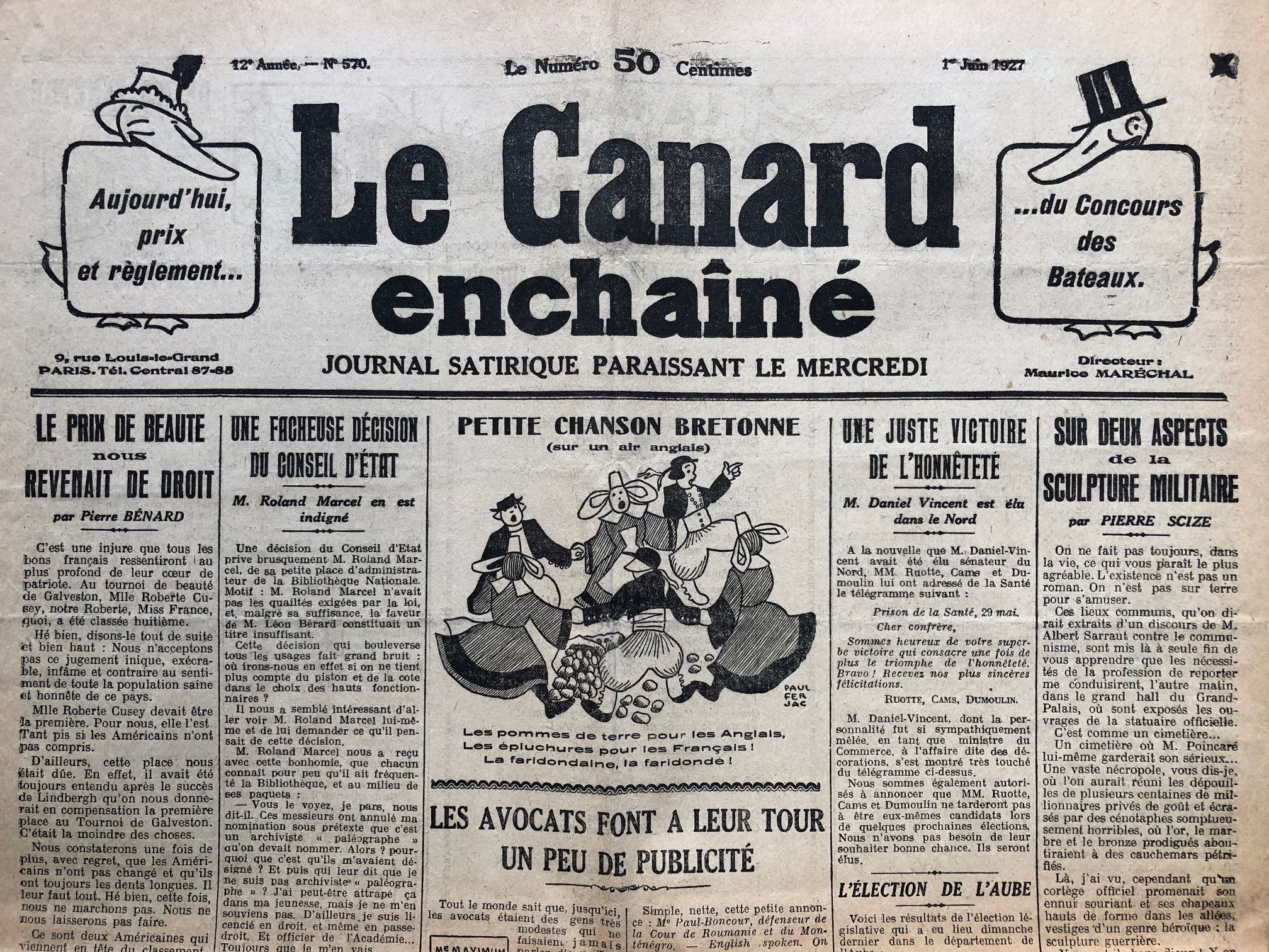 Couac ! | Acheter un Canard | Vente d'Anciens Journaux du Canard Enchaîné. Des Journaux Satiriques de Collection, Historiques & Authentiques de 1916 à 2004 ! | 570