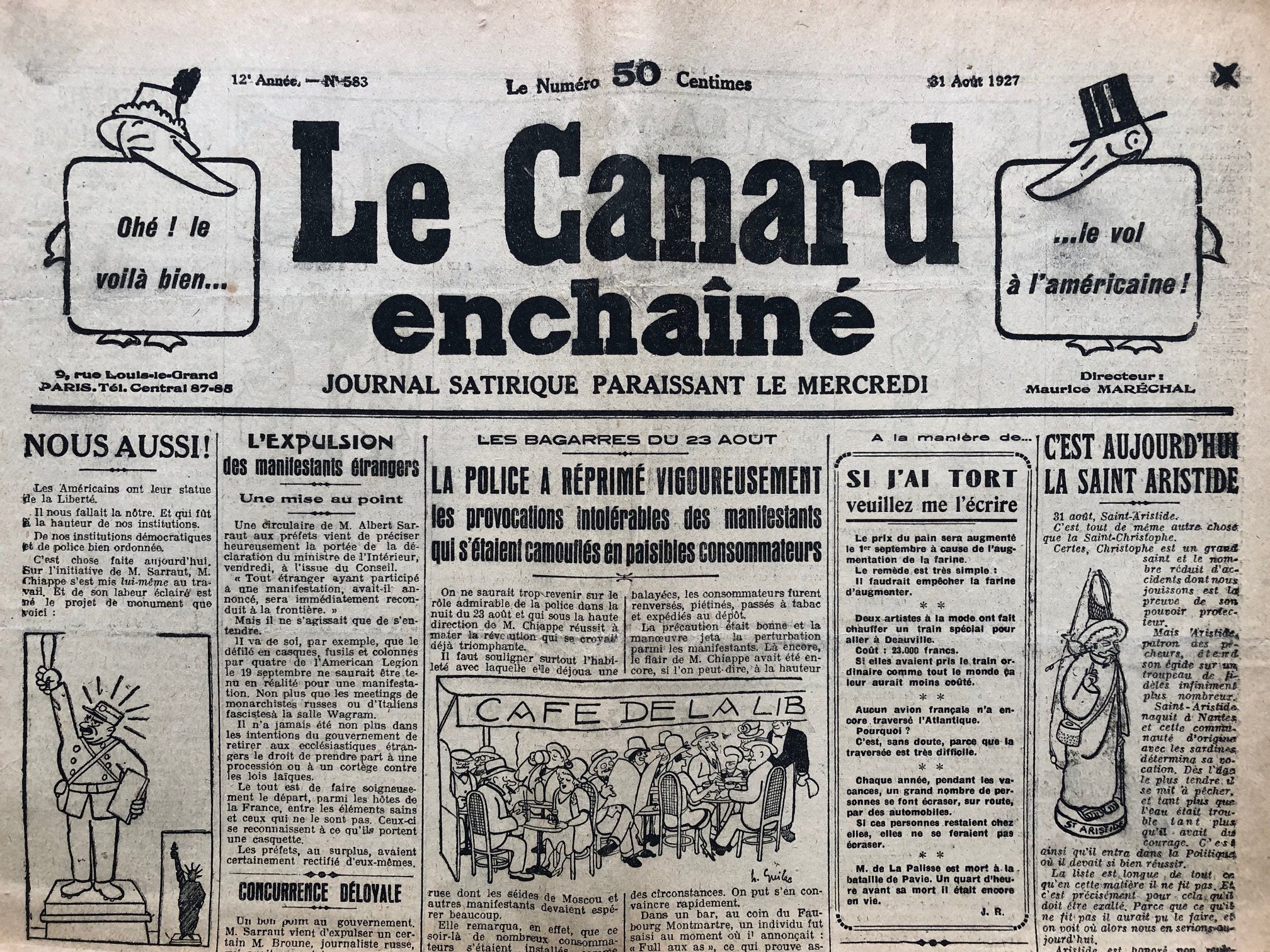 Couac ! | Acheter un Canard | Vente d'Anciens Journaux du Canard Enchaîné. Des Journaux Satiriques de Collection, Historiques & Authentiques de 1916 à 2004 ! | 583