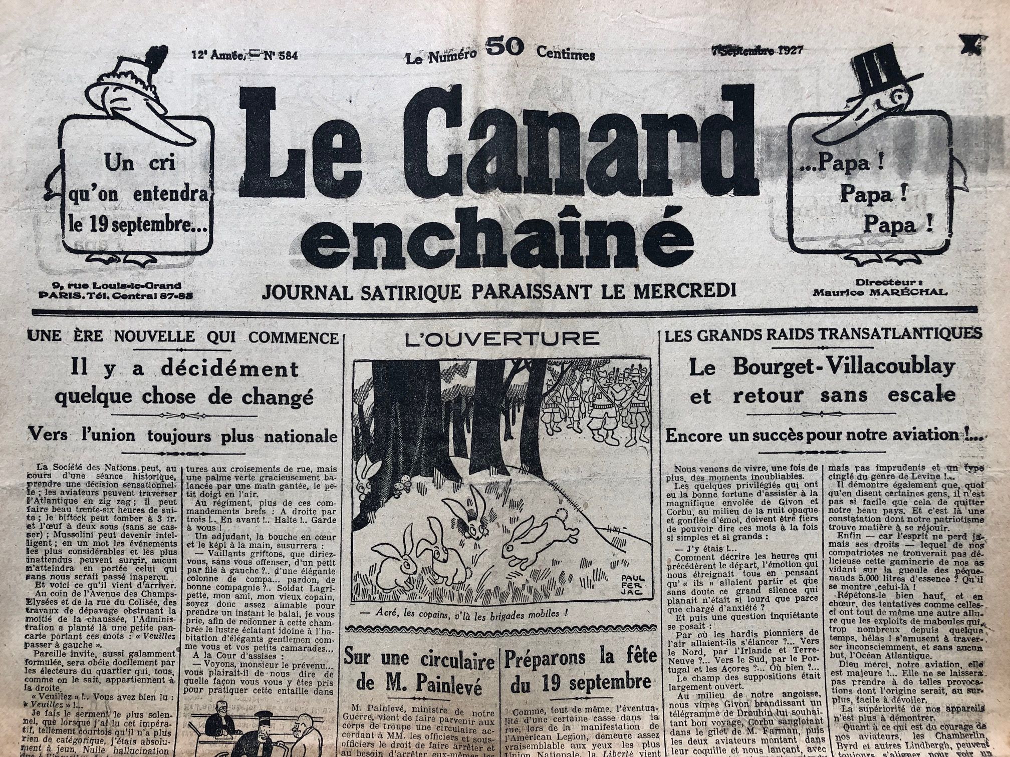 Couac ! | Acheter un Canard | Vente d'Anciens Journaux du Canard Enchaîné. Des Journaux Satiriques de Collection, Historiques & Authentiques de 1916 à 2004 ! | 584