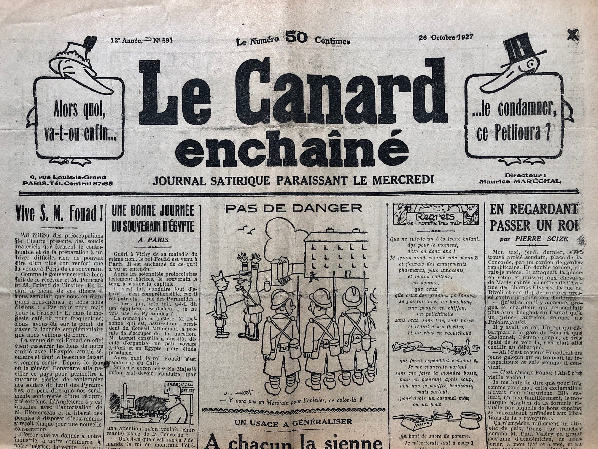 Couac ! | Acheter un Canard | Vente d'Anciens Journaux du Canard Enchaîné. Des Journaux Satiriques de Collection, Historiques & Authentiques de 1916 à 2004 ! | 591