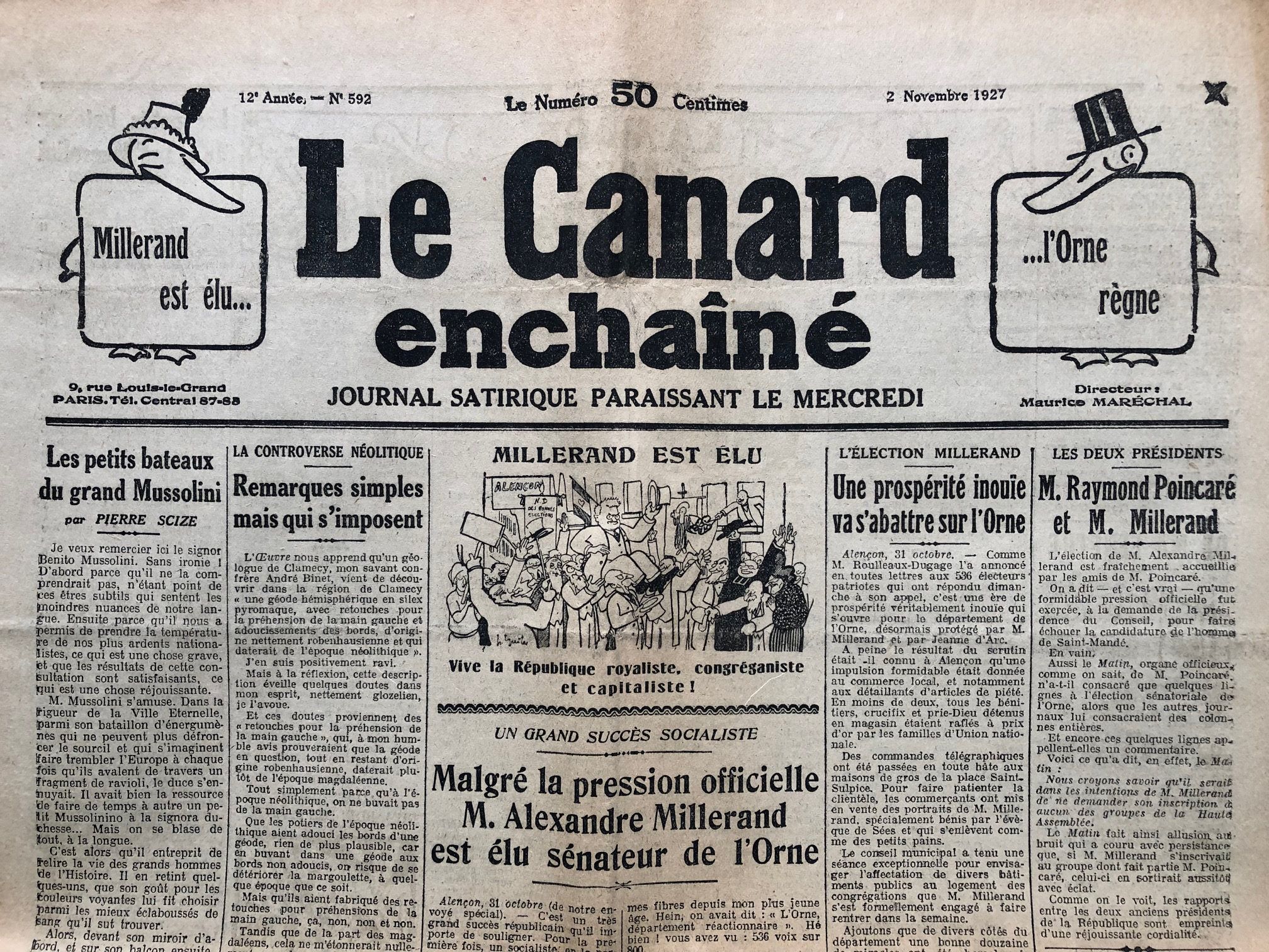 Couac ! | Acheter un Canard | Vente d'Anciens Journaux du Canard Enchaîné. Des Journaux Satiriques de Collection, Historiques & Authentiques de 1916 à 2004 ! | 592