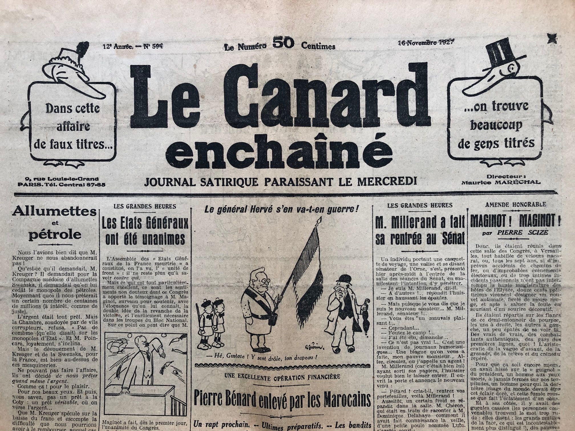 Couac ! | Acheter un Canard | Vente d'Anciens Journaux du Canard Enchaîné. Des Journaux Satiriques de Collection, Historiques & Authentiques de 1916 à 2004 ! | 594 1