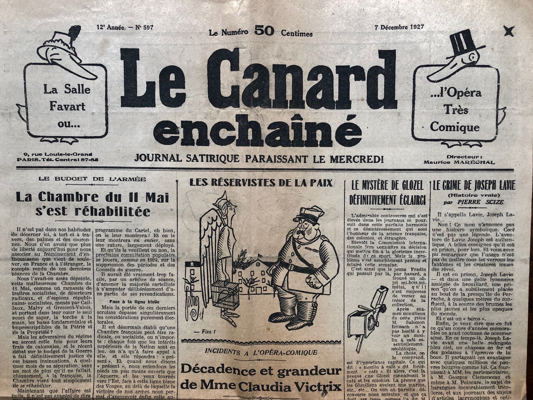 Couac ! | Acheter un Canard | Vente d'Anciens Journaux du Canard Enchaîné. Des Journaux Satiriques de Collection, Historiques & Authentiques de 1916 à 2004 ! | 597