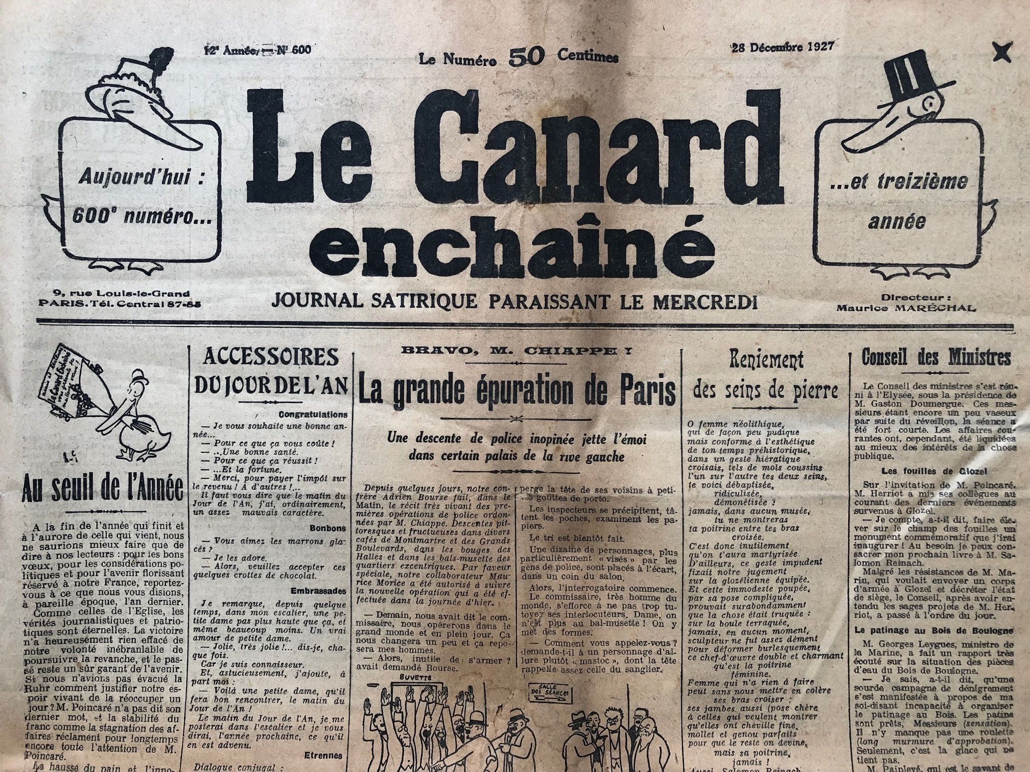 Couac ! | Acheter un Canard | Vente d'Anciens Journaux du Canard Enchaîné. Des Journaux Satiriques de Collection, Historiques & Authentiques de 1916 à 2004 ! | 600 1