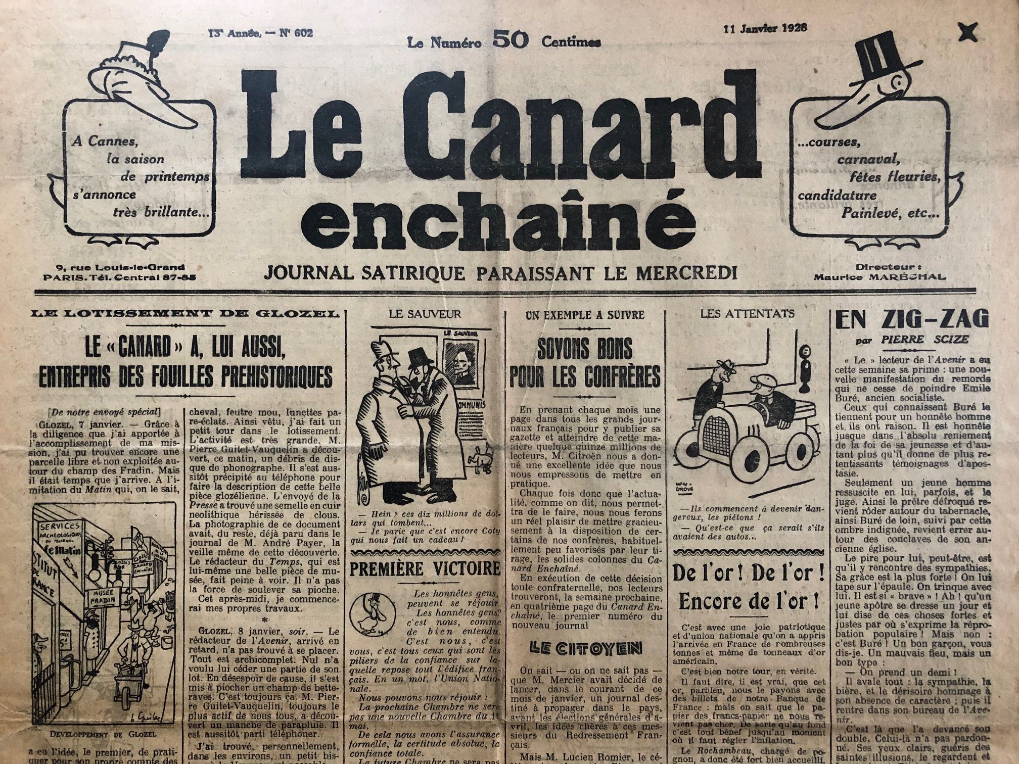 Couac ! | Acheter un Canard | Vente d'Anciens Journaux du Canard Enchaîné. Des Journaux Satiriques de Collection, Historiques & Authentiques de 1916 à 2004 ! | 602