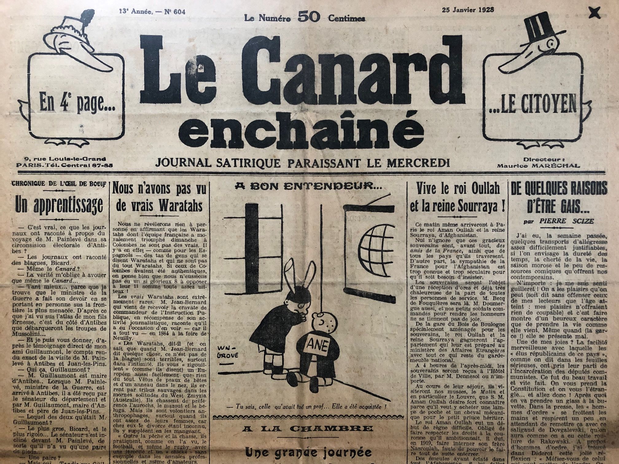 Couac ! | Acheter un Canard | Vente d'Anciens Journaux du Canard Enchaîné. Des Journaux Satiriques de Collection, Historiques & Authentiques de 1916 à 2004 ! | 604