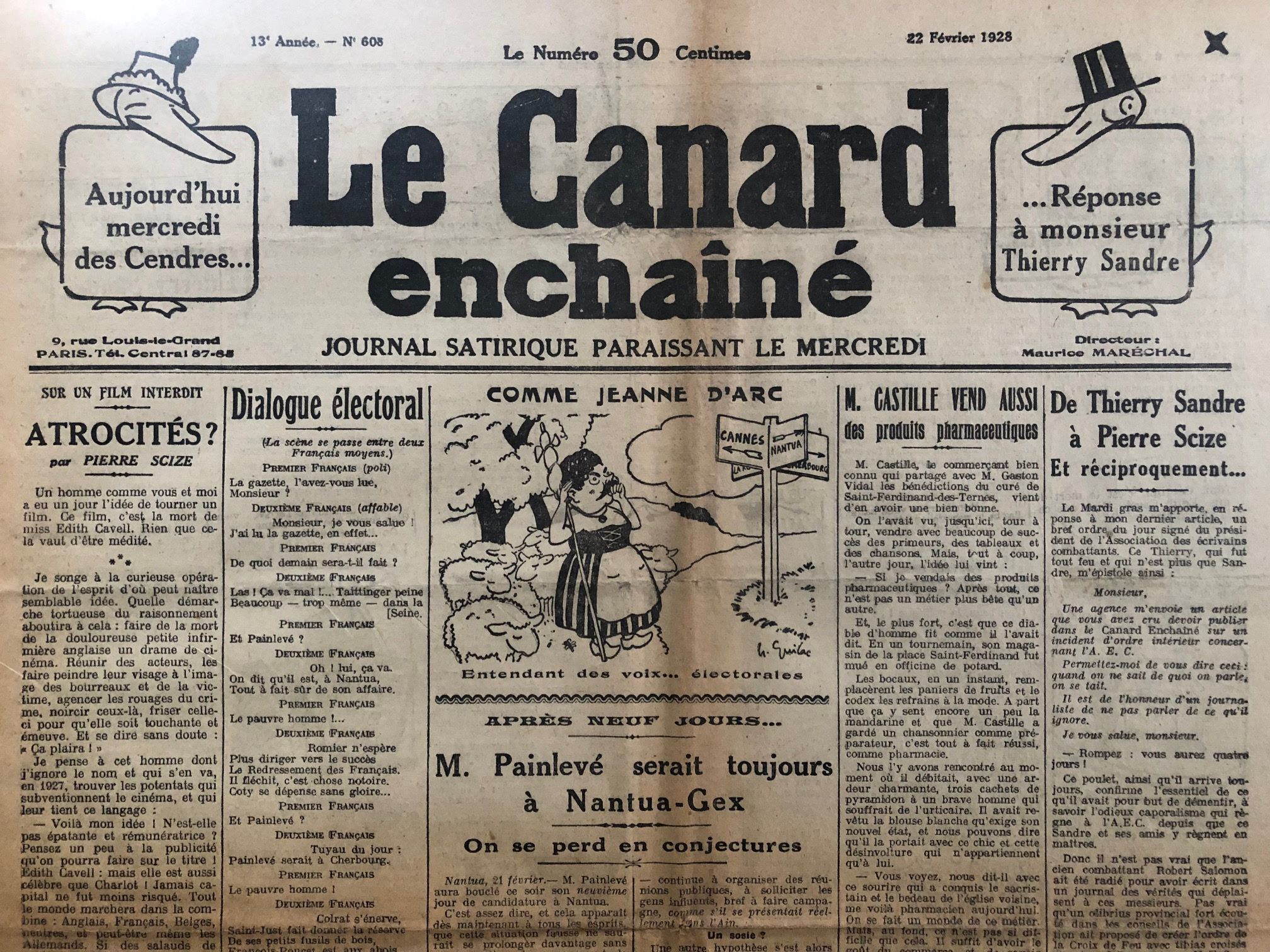 Couac ! | Acheter un Canard | Vente d'Anciens Journaux du Canard Enchaîné. Des Journaux Satiriques de Collection, Historiques & Authentiques de 1916 à 2004 ! | 608 1